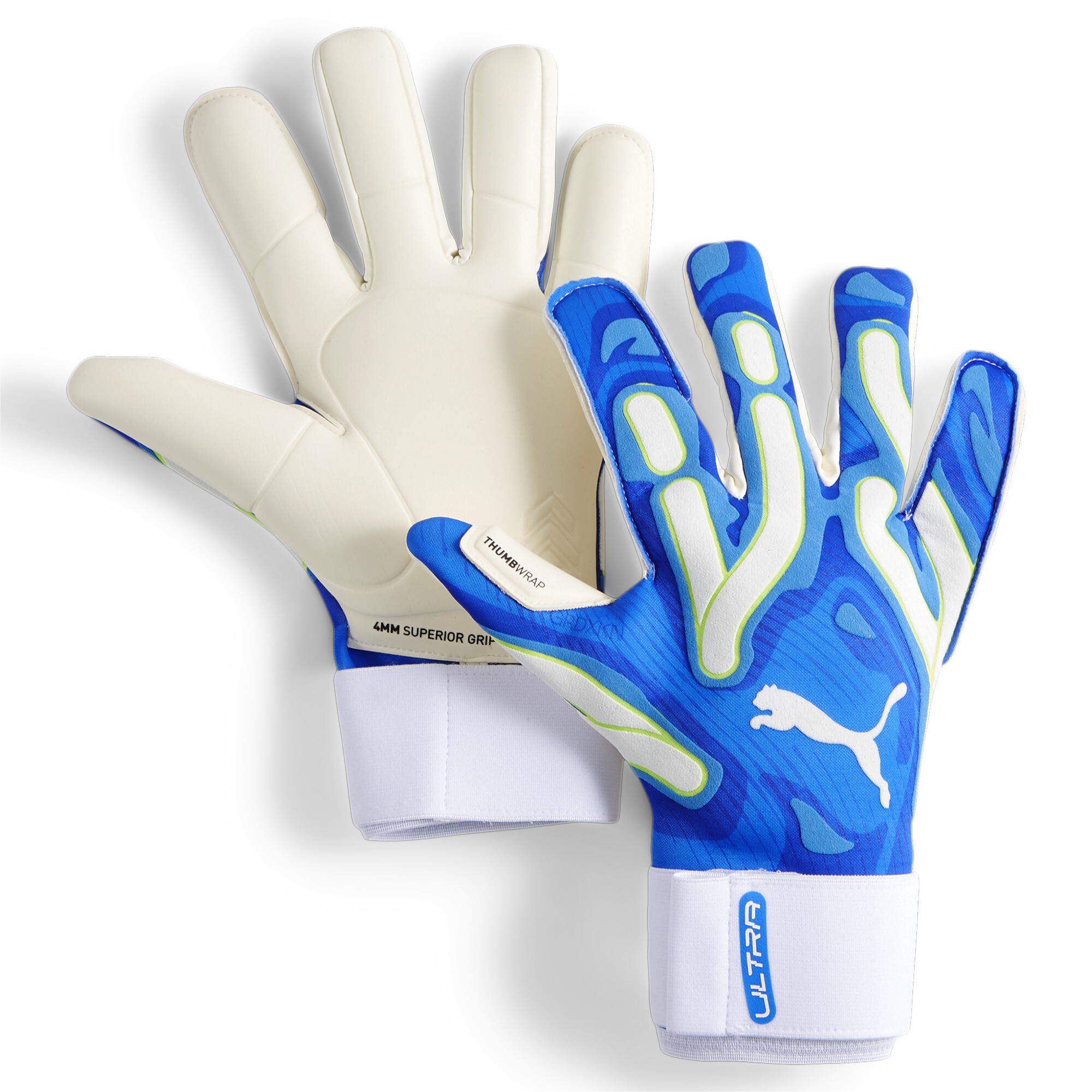 Men's PUMA ULTRA Ultimate Hybrid Goalkeeper Gloves In Blue, Size UK 7