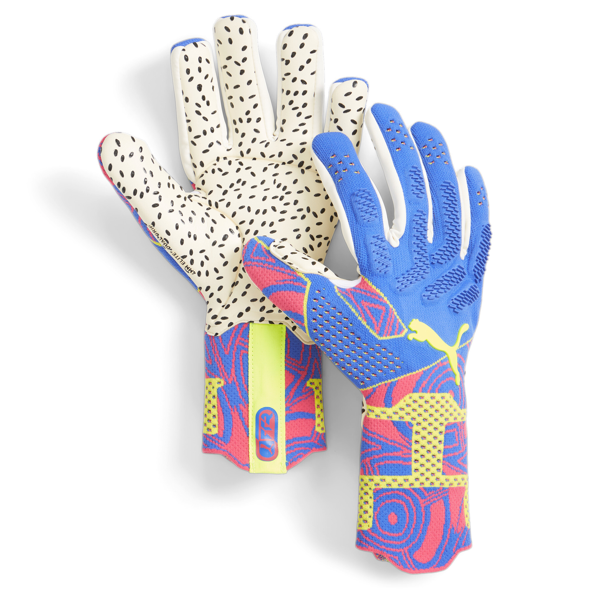 Men's PUMA FUTURE Ultimate ENERGY NC Goalkeeper Gloves In Blue, Size UK 8