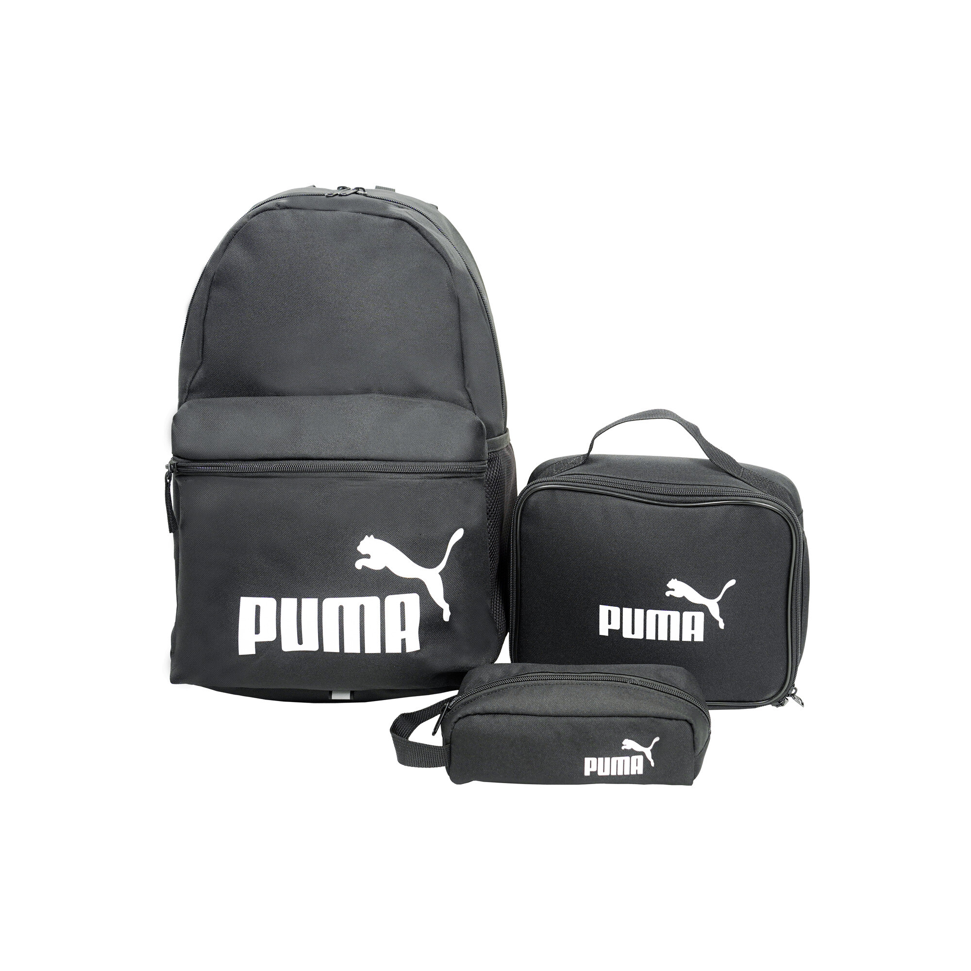 PUMA Kids Lunch Bag And Backpack Set In Black