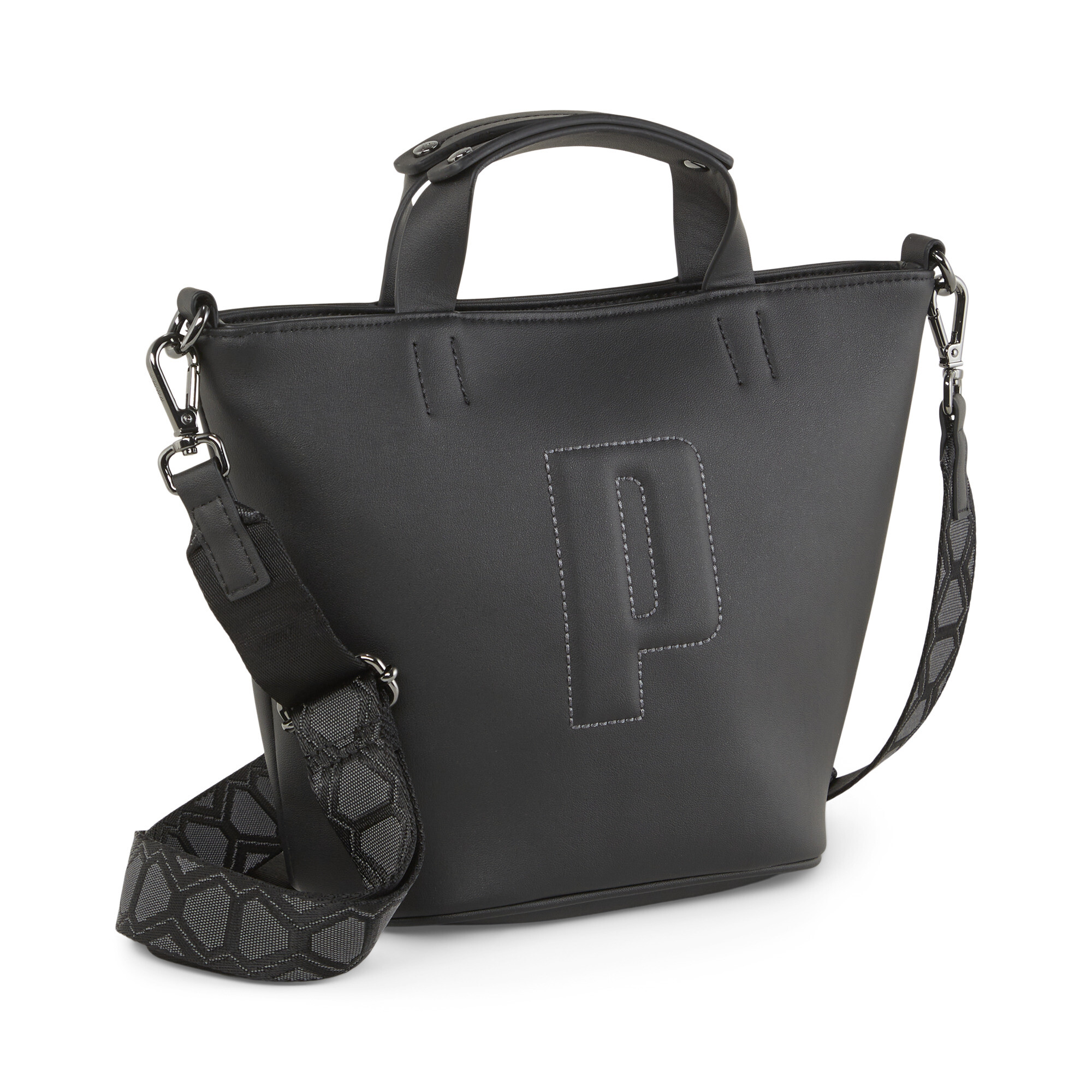 Women's PUMA Sense Mini Shopper Bag In Black, Polyurethane