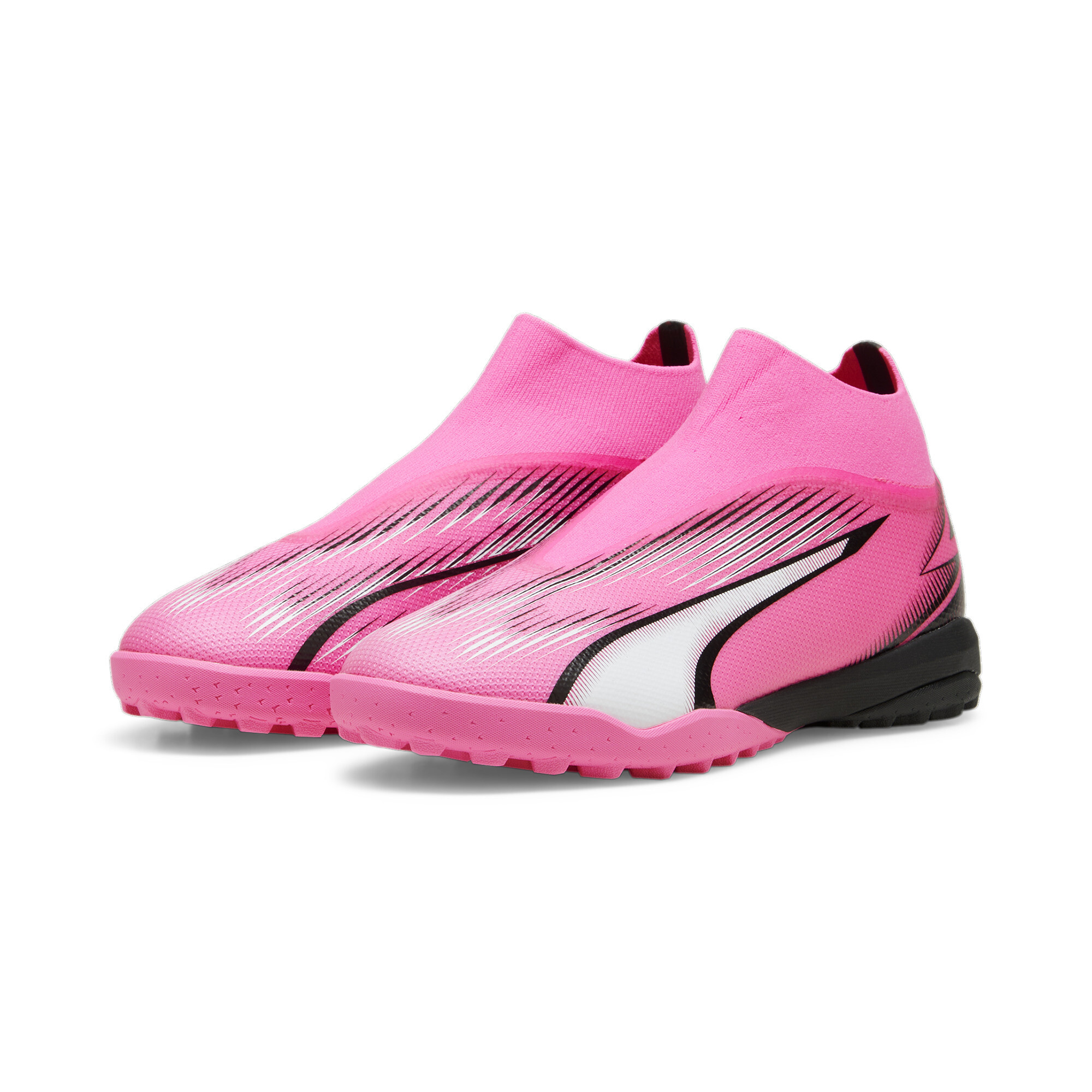 Men's PUMA ULTRA MATCH+ Laceless Football TT Boot In Pink, Size EU 47