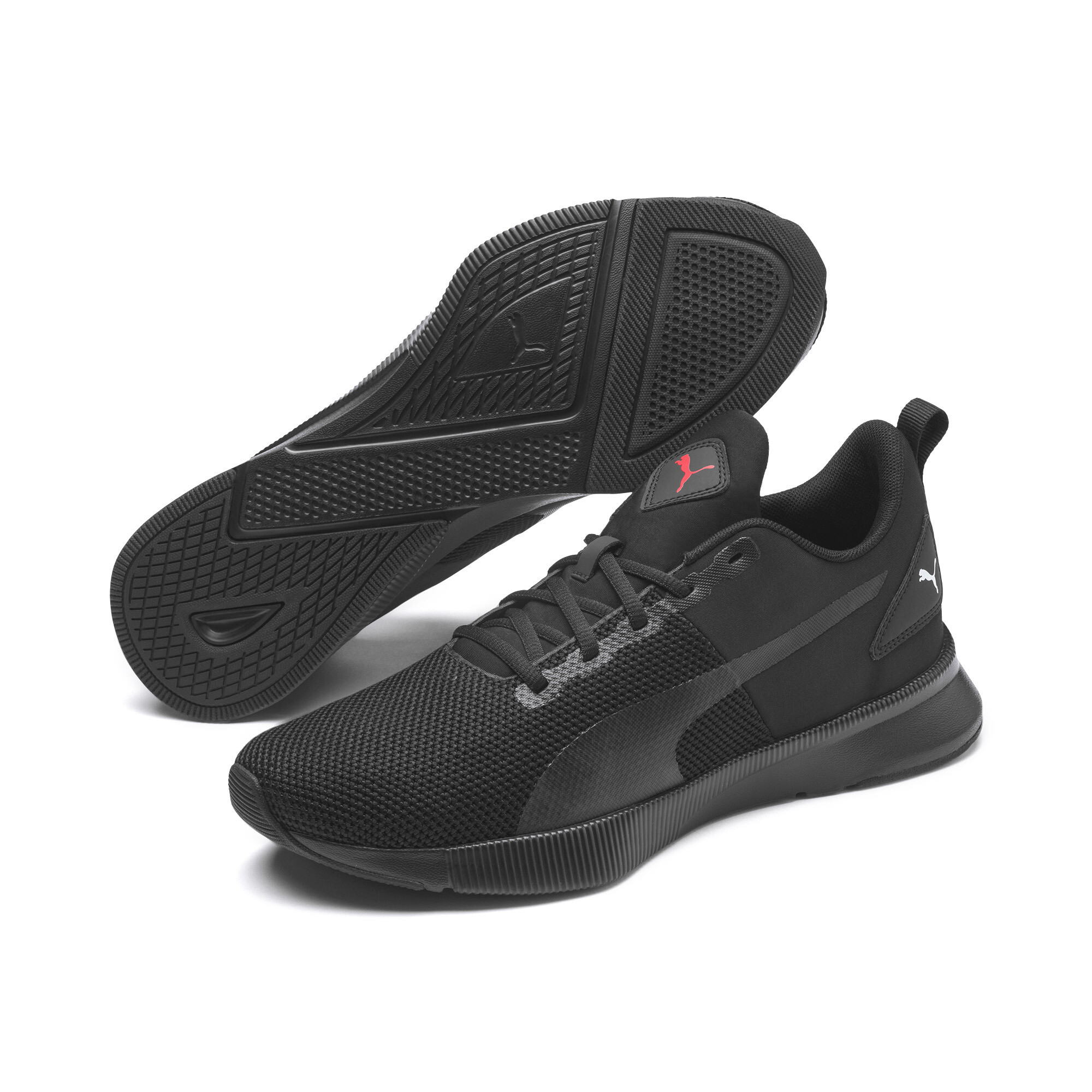 Men's PUMA Flyer Running Shoes In Black, Size EU 42