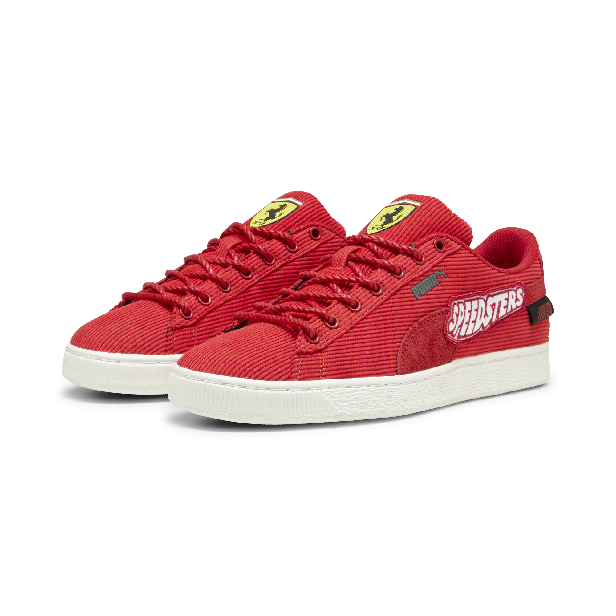 Men's PUMA Scuderia Ferrari Clyde Sneakers In Red, Size EU 45