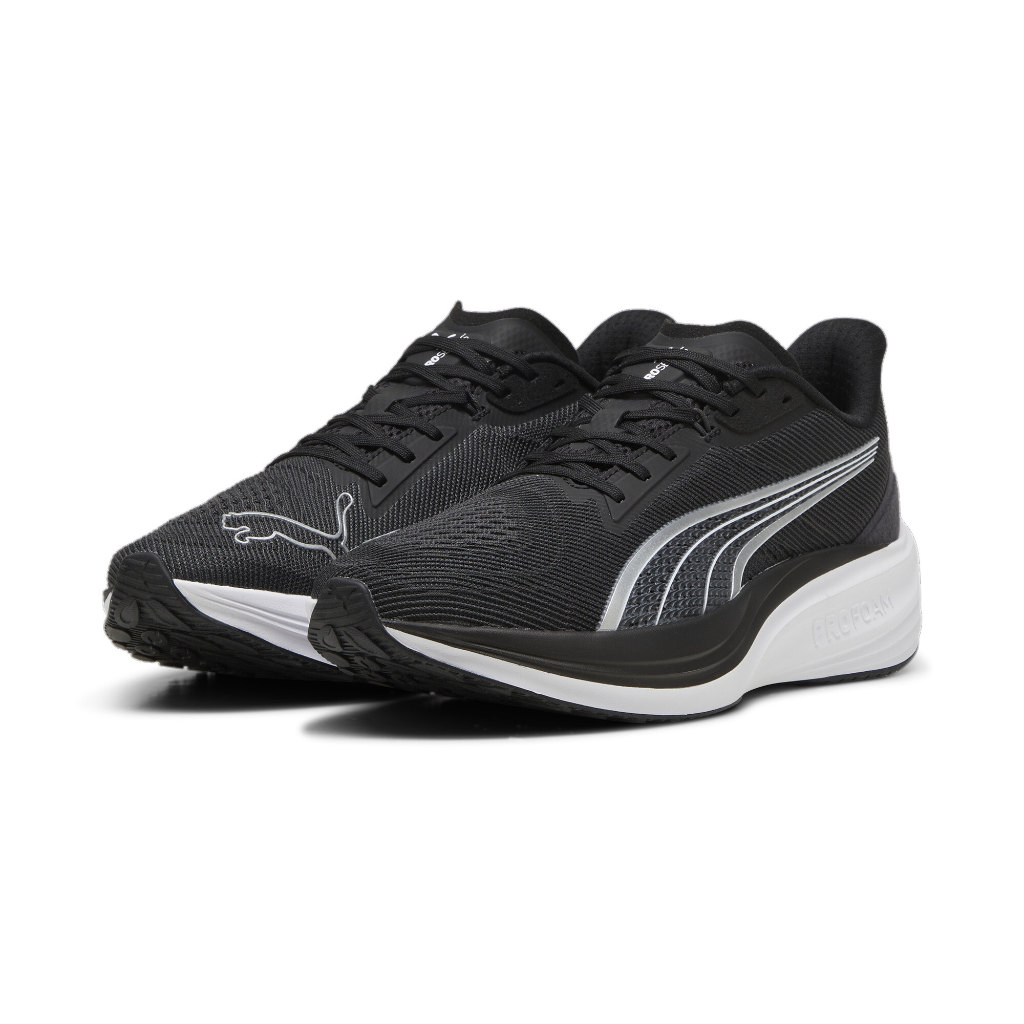 Men's PUMA Darter Pro Running Shoes In Black, Size EU 40.5