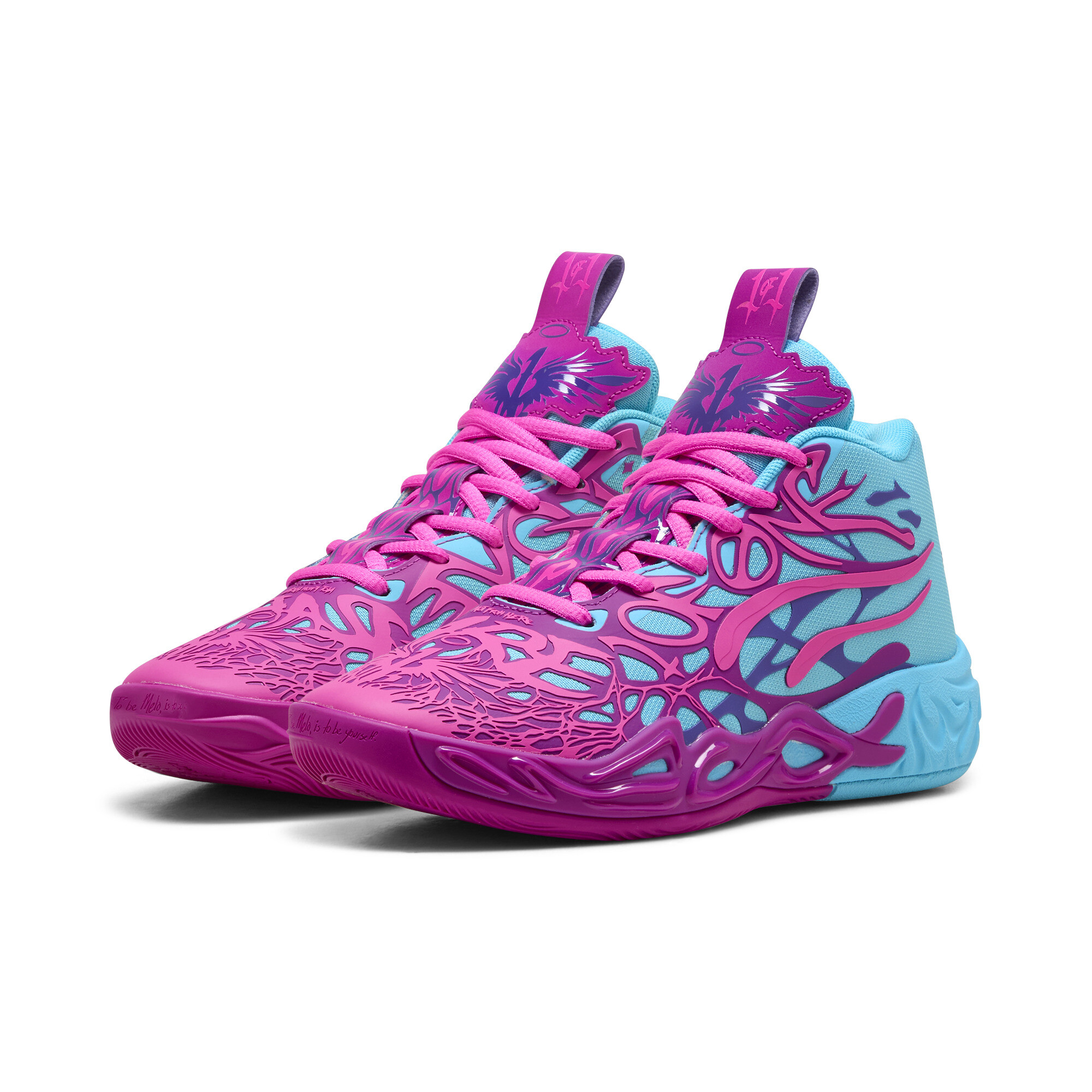 PUMA MB.04 Iridescent Hornets Basketball Shoes Youth In Pink, Size EU 35.5