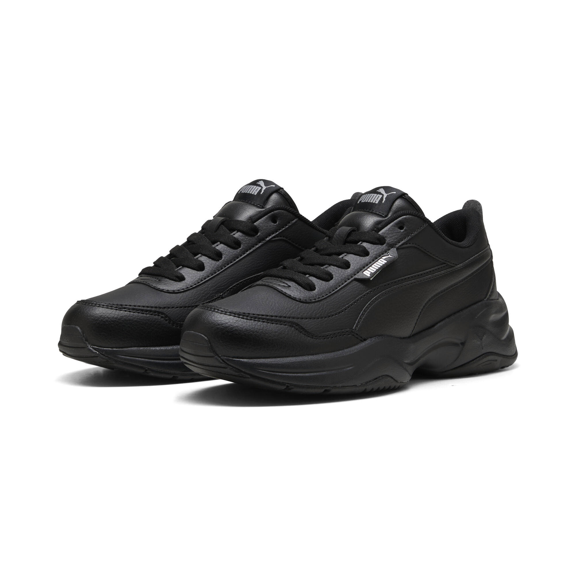 Women's PUMA Cilia Mode Trainers In Black, Size EU 38