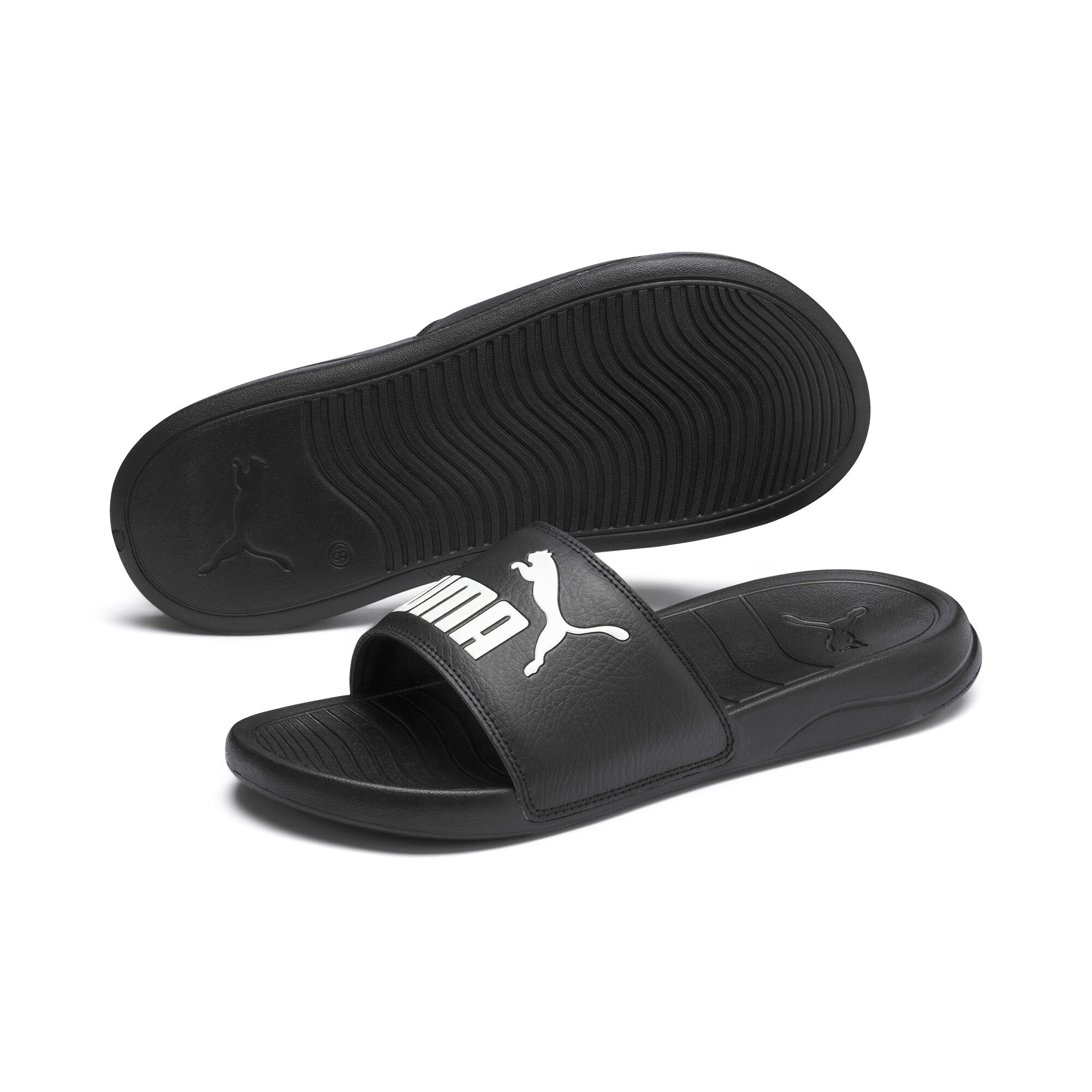 Men's PUMA Popcat 20 Sandals In Black, Size EU 37