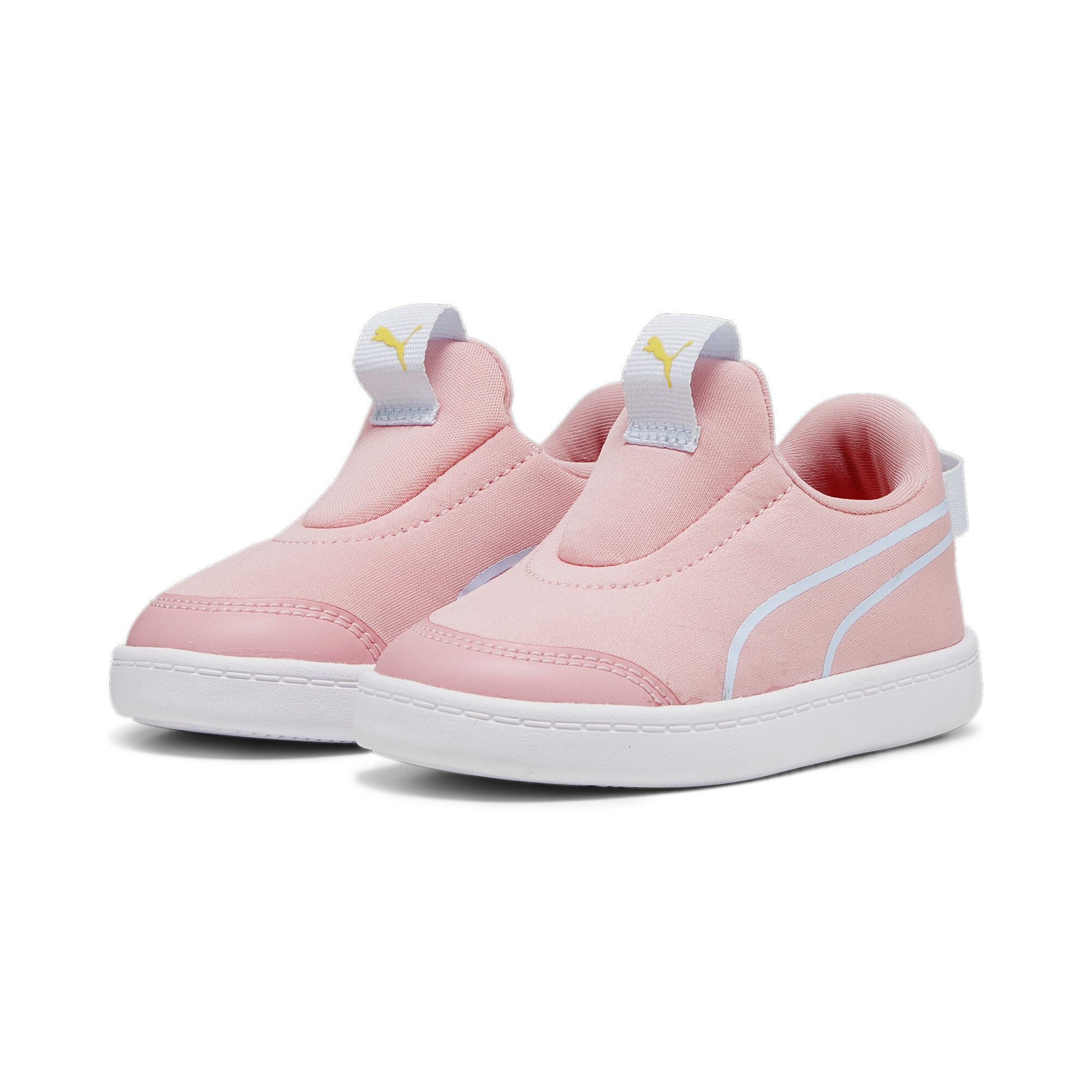 PUMA Courtflex V2 Slip-On Babies' Trainers In Pink, Size EU 23