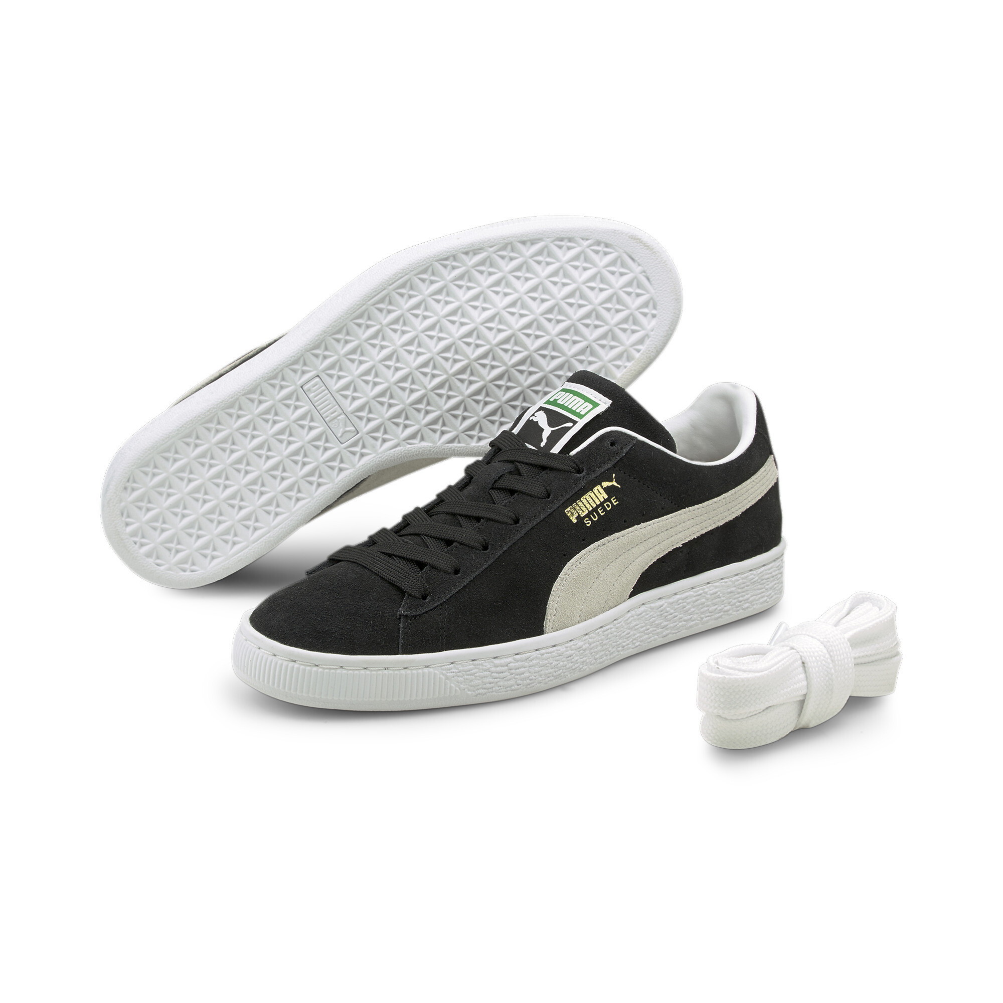 Kids' PUMA Suede Classic XXI Trainers In Black, Size EU 35.5