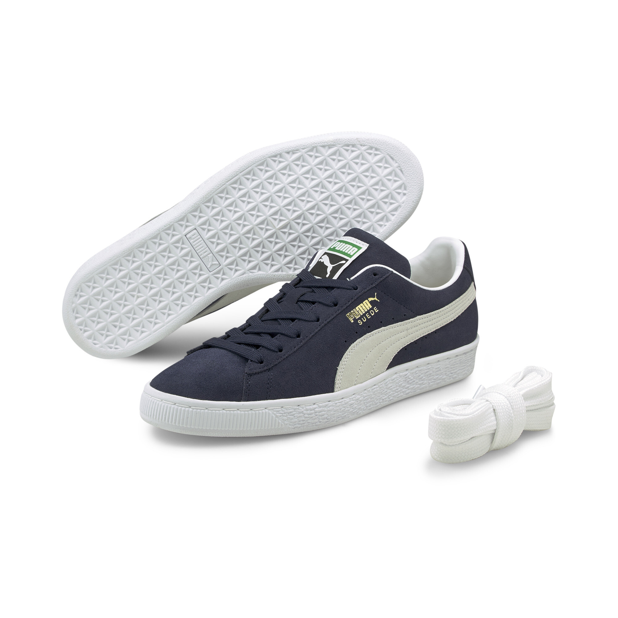 Kids' PUMA Suede Classic XXI Trainers In Blue, Size EU 40