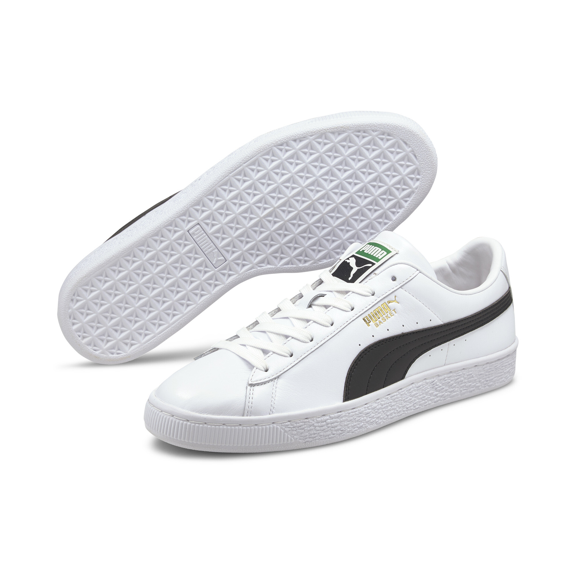 Men's PUMA Basket Classic XXI Trainers In White, Size EU 35.5