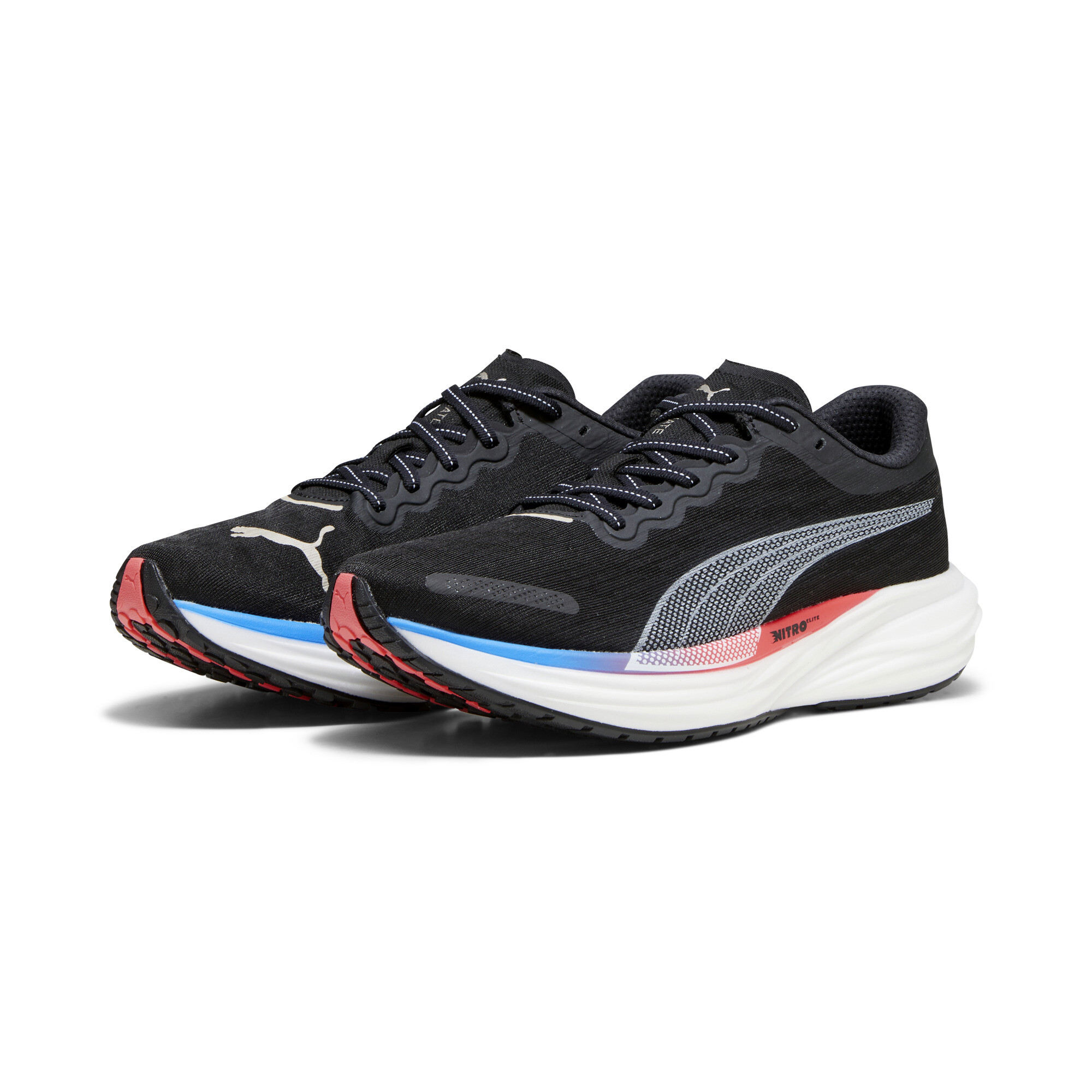 Men's PUMA Deviate NITROâ¢ 2 Running Shoes In Blue, Size EU 39