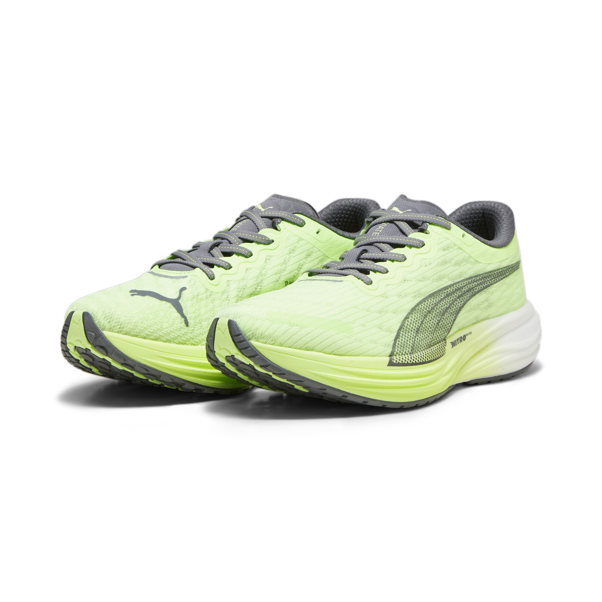 Men's PUMA Deviate NITROâ¢ 2 Running Shoes In Green, Size EU 43