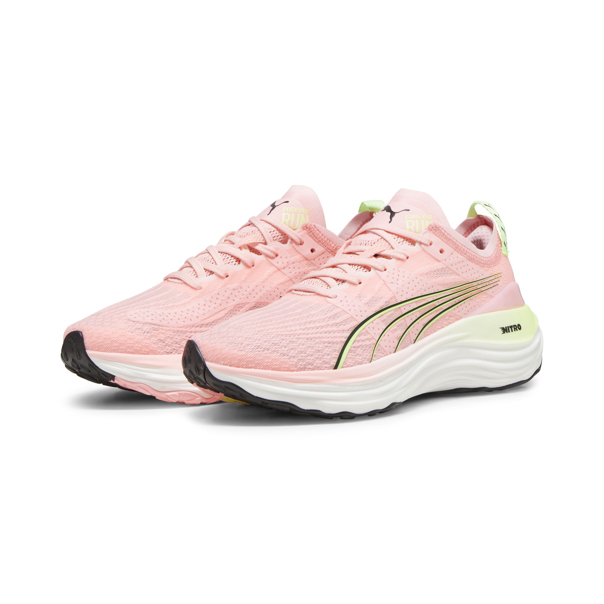 Women's PUMA ForeverRun NITRO Running Shoes In Pink, Size EU 38.5