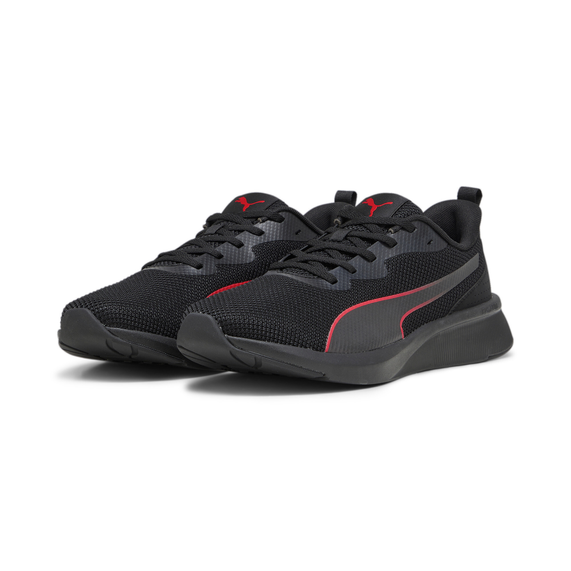 Men's PUMA Flyer Lite Mesh Running Shoes In Black, Size EU 39