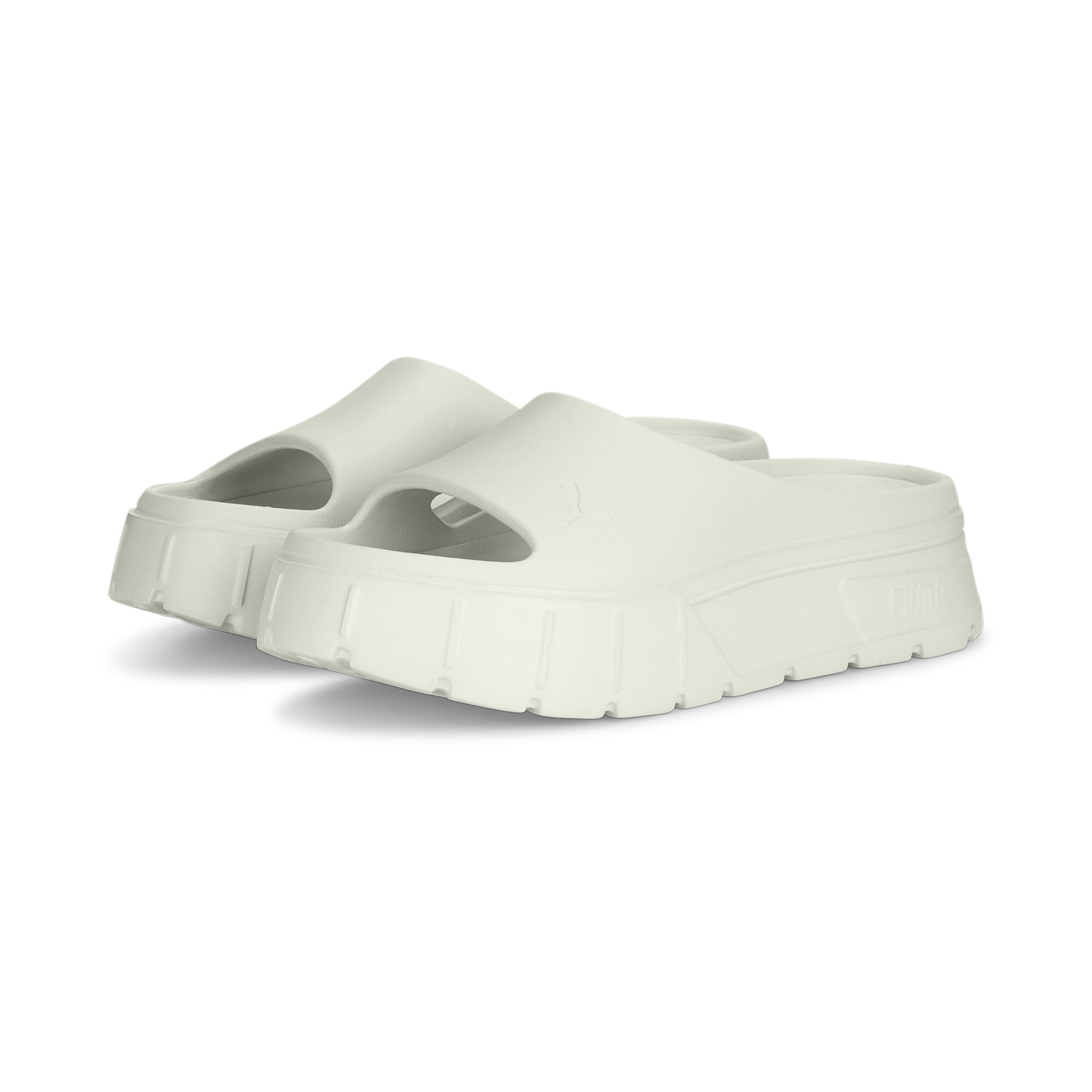 Women's PUMA Mayze Stack Injex Sandals Women In White, Size EU 35.5