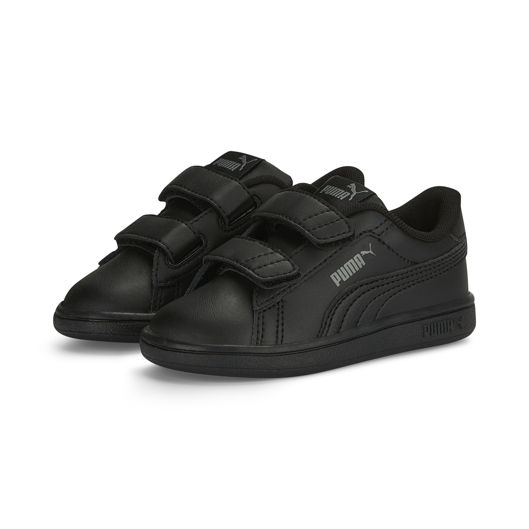 Kids' PUMA Smash 3.0 Leather V Sneakers Baby In Black, Size EU 26