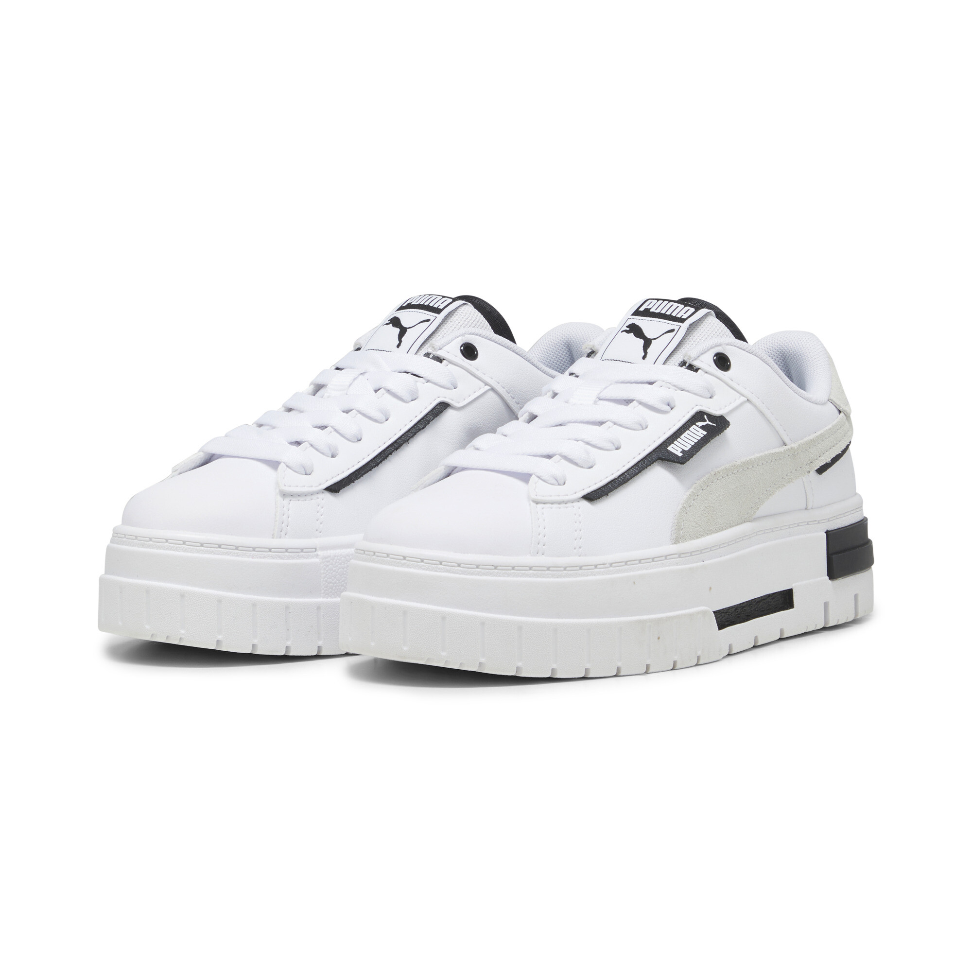 Women's PUMA Mayze Crashed Sneakers In White, Size EU 37