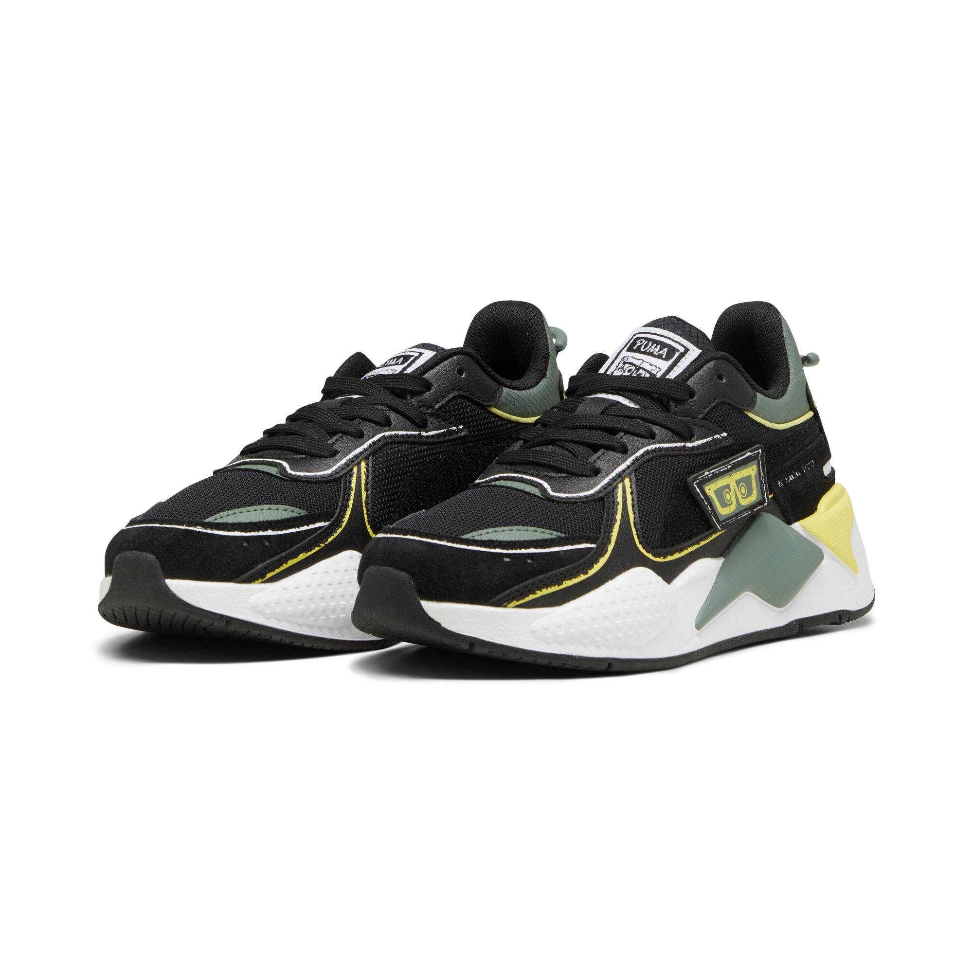 PUMA X SPONGEBOB SQUAREPANTS RS-X Youth Sneakers In Black, Size EU 37