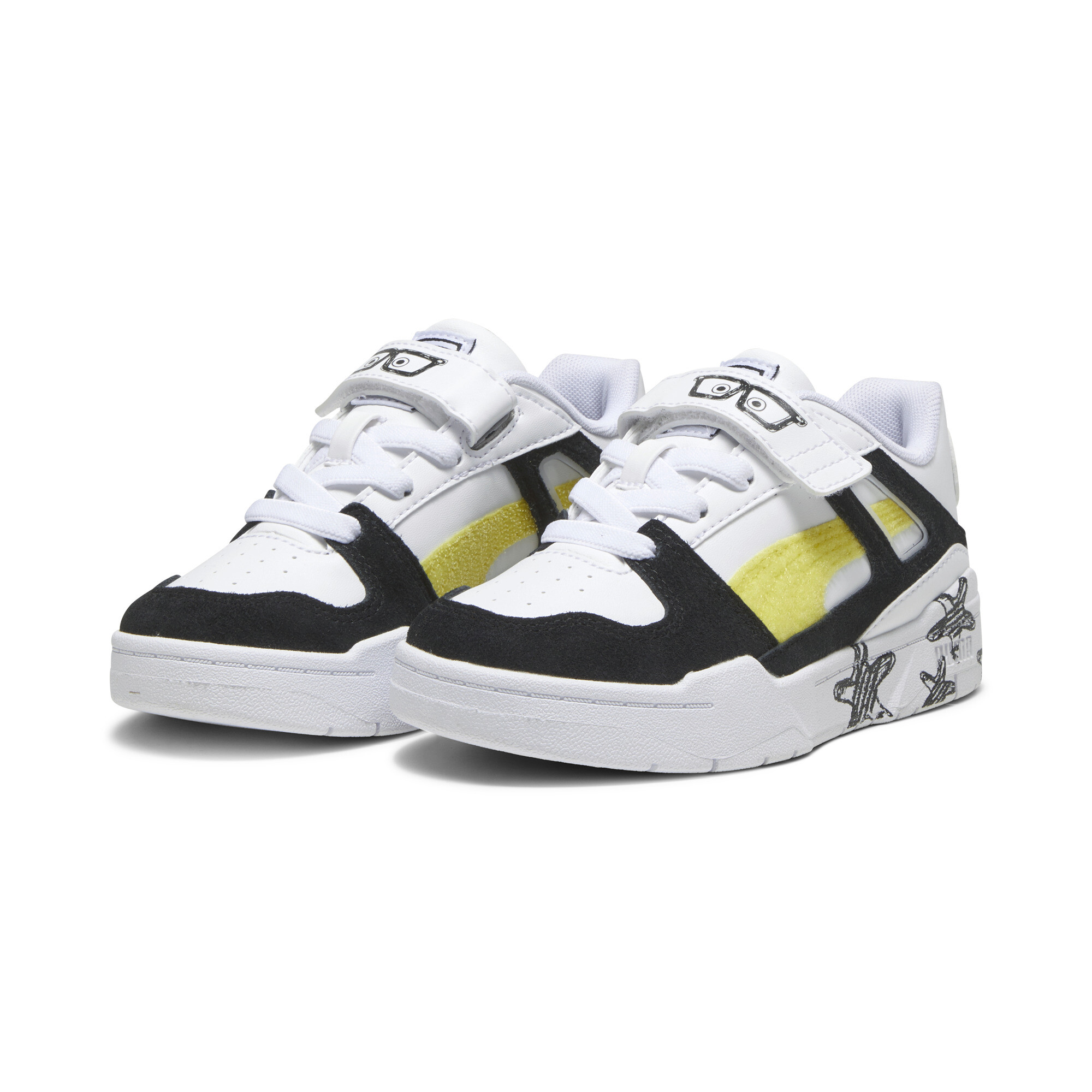 Kids' PUMA X SPONGEBOB SQUAREPANTS Slipstream Sneakers In White, Size EU 28