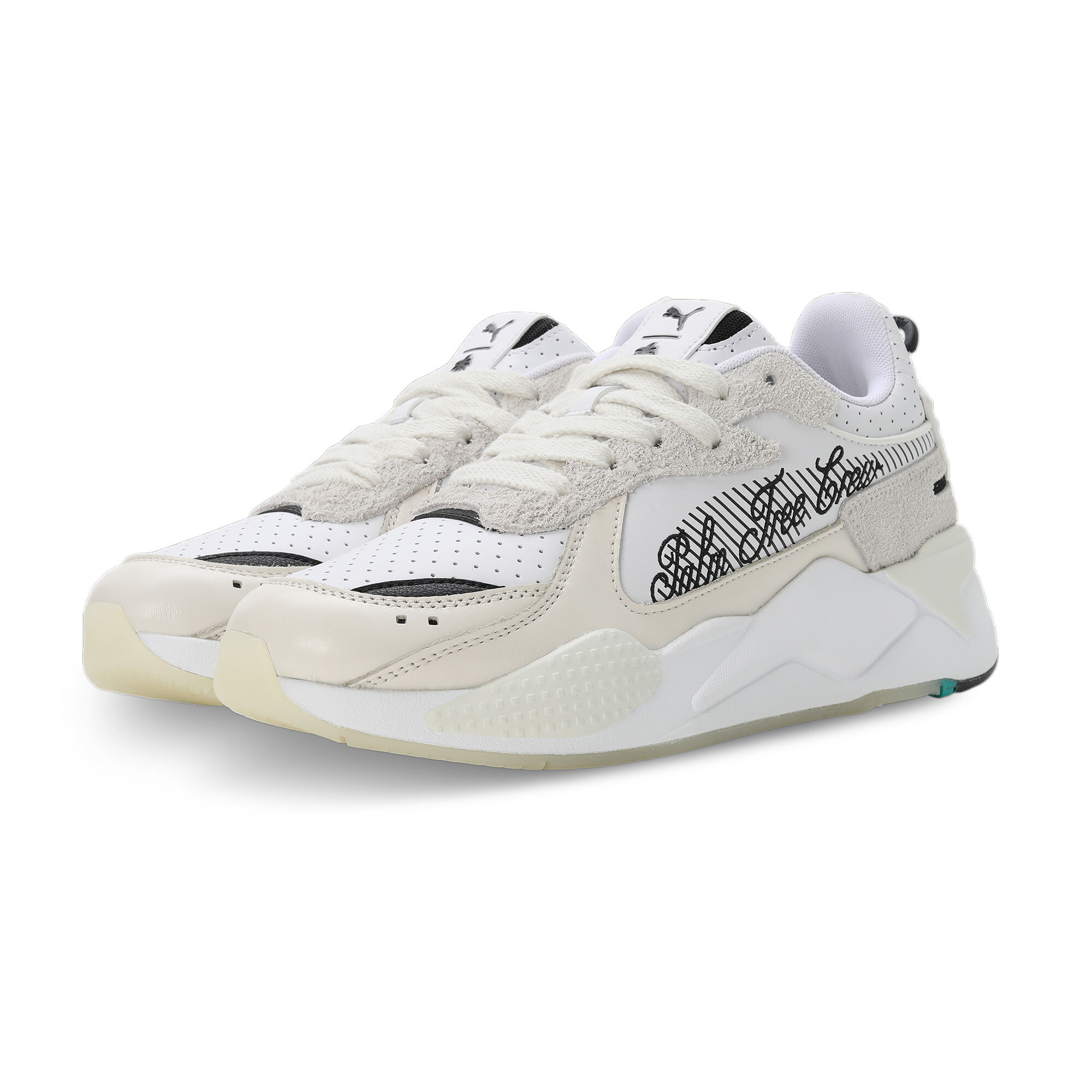 Men's PUMA X Palm Tree Crew RS-X Sneakers In White, Size EU 44.5