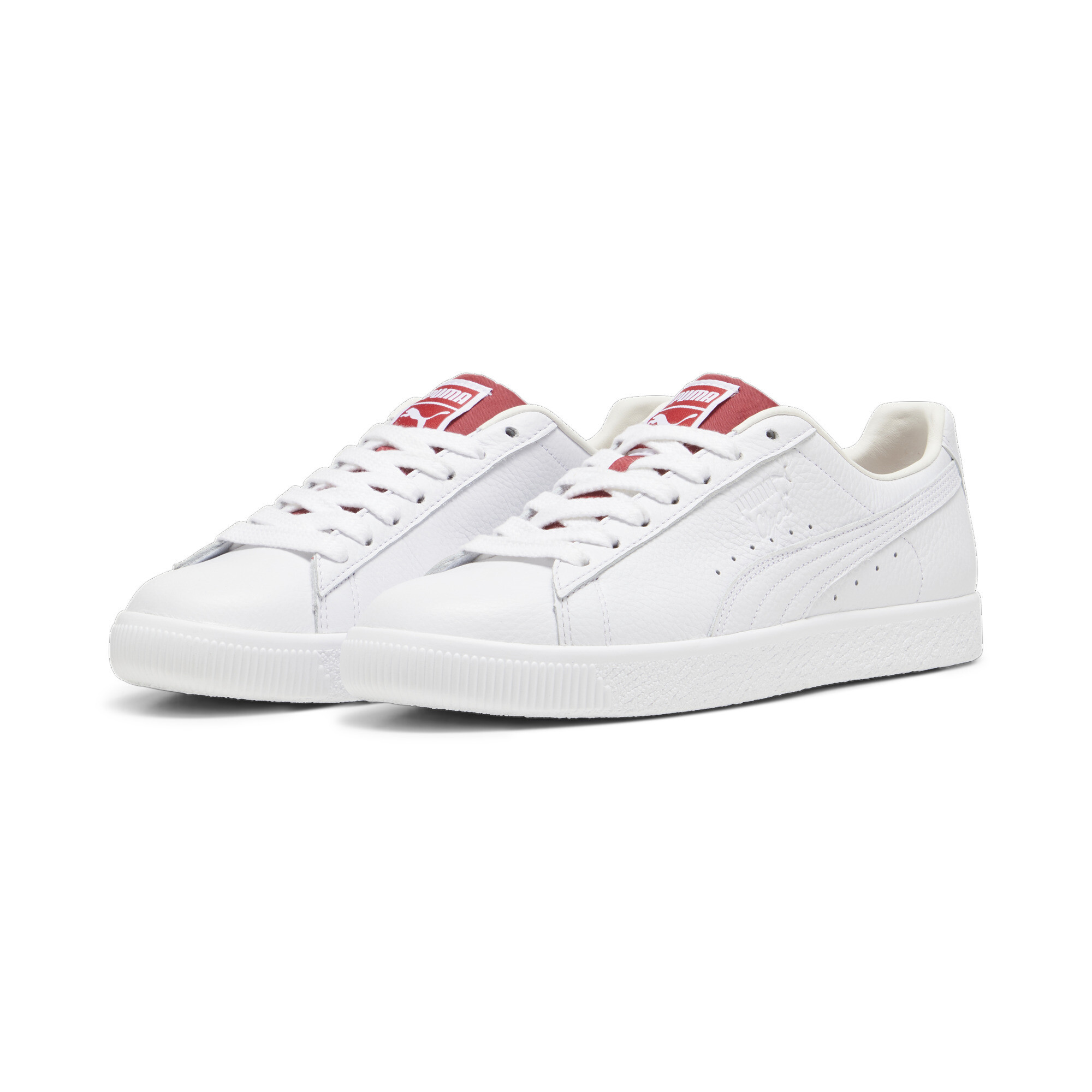 Men's PUMA Clyde Varsity II Sneakers In White, Size EU 42.5