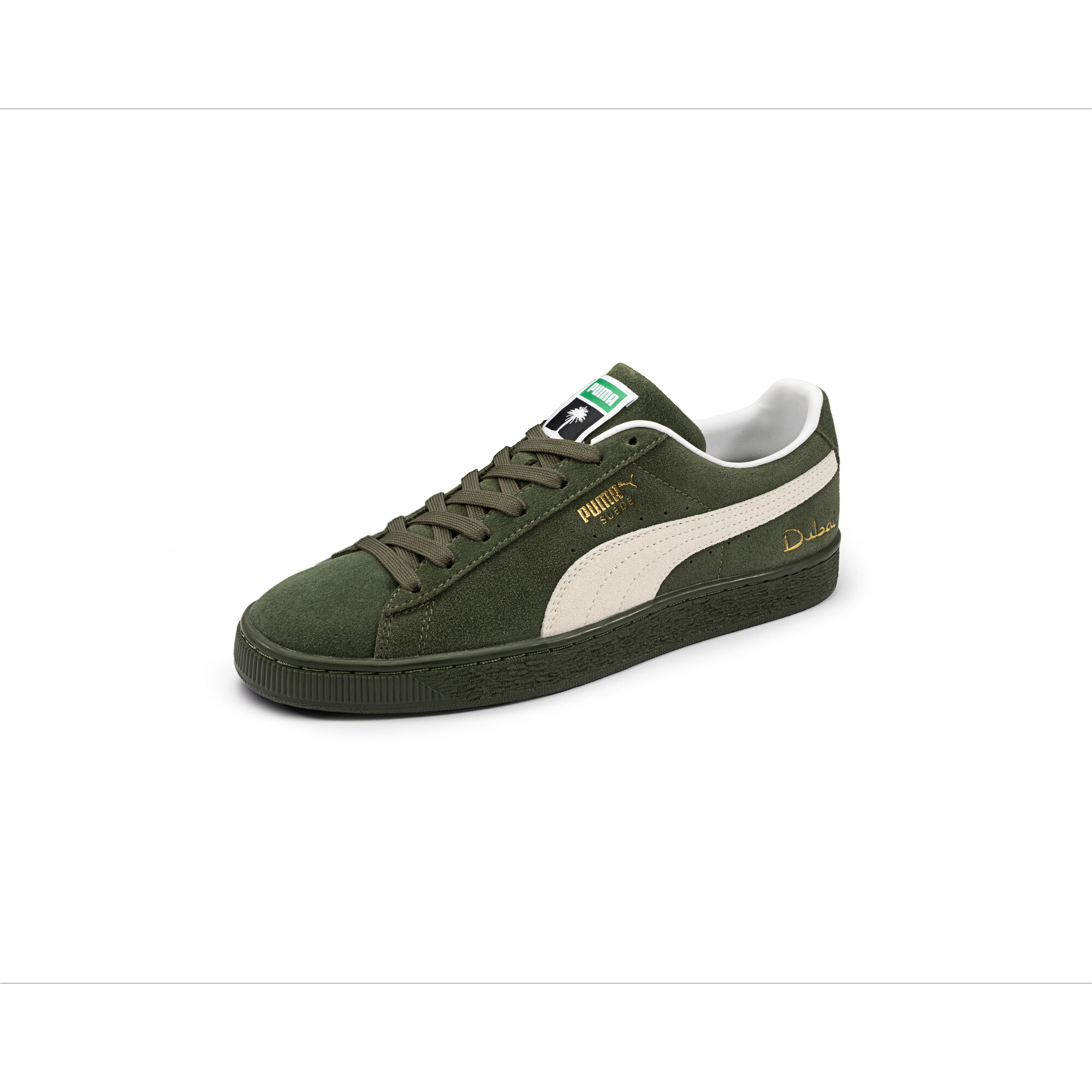 Men's PUMA Suede Classic XXI Dubai Trainers In Green, Size EU 41