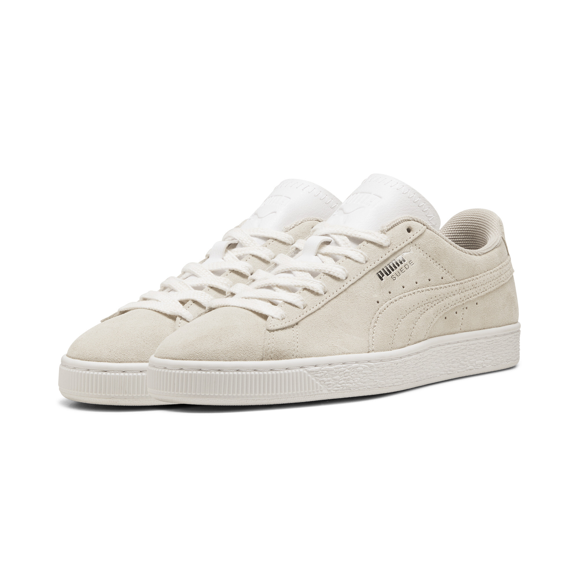 Kids' PUMA Suede Premium Sneakers In White, Size EU 41