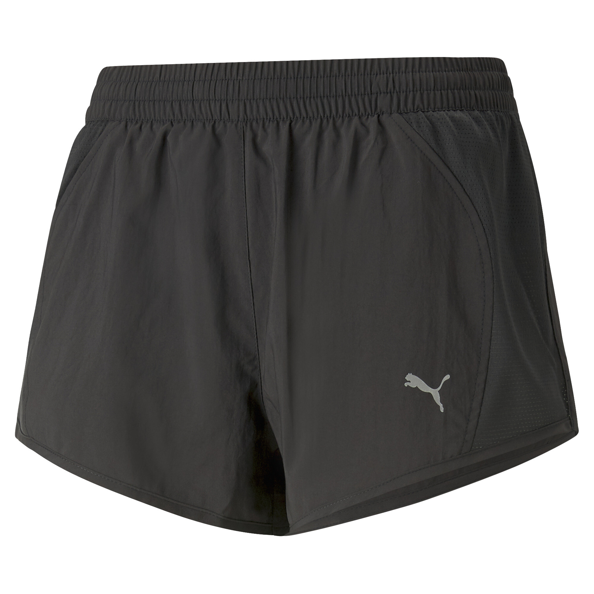 Women's PUMA RUN FAVOURITE Velocity 3'' Running Shorts Women In Black, Size Large, Polyester