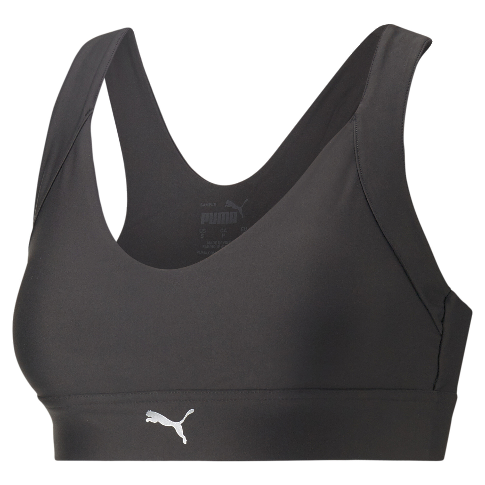 Women's PUMA High Support Ultraform Running Bra In 10 - Black, Size XS