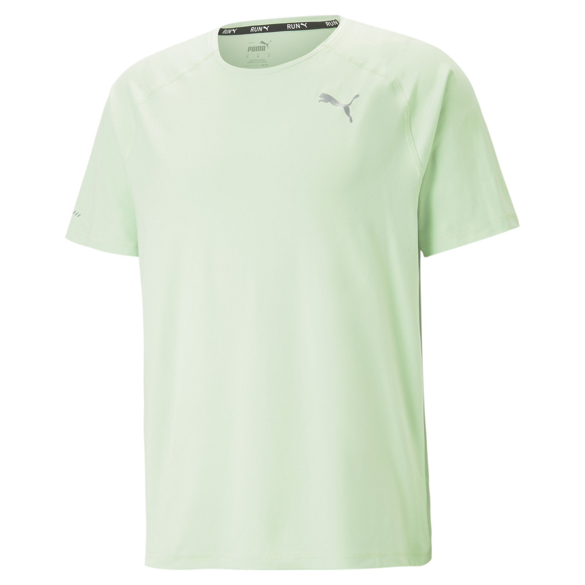 Men's PUMA Run CLOUDSPUN Short Sleeve T-Shirt Men In Green, Size XL, Polyester