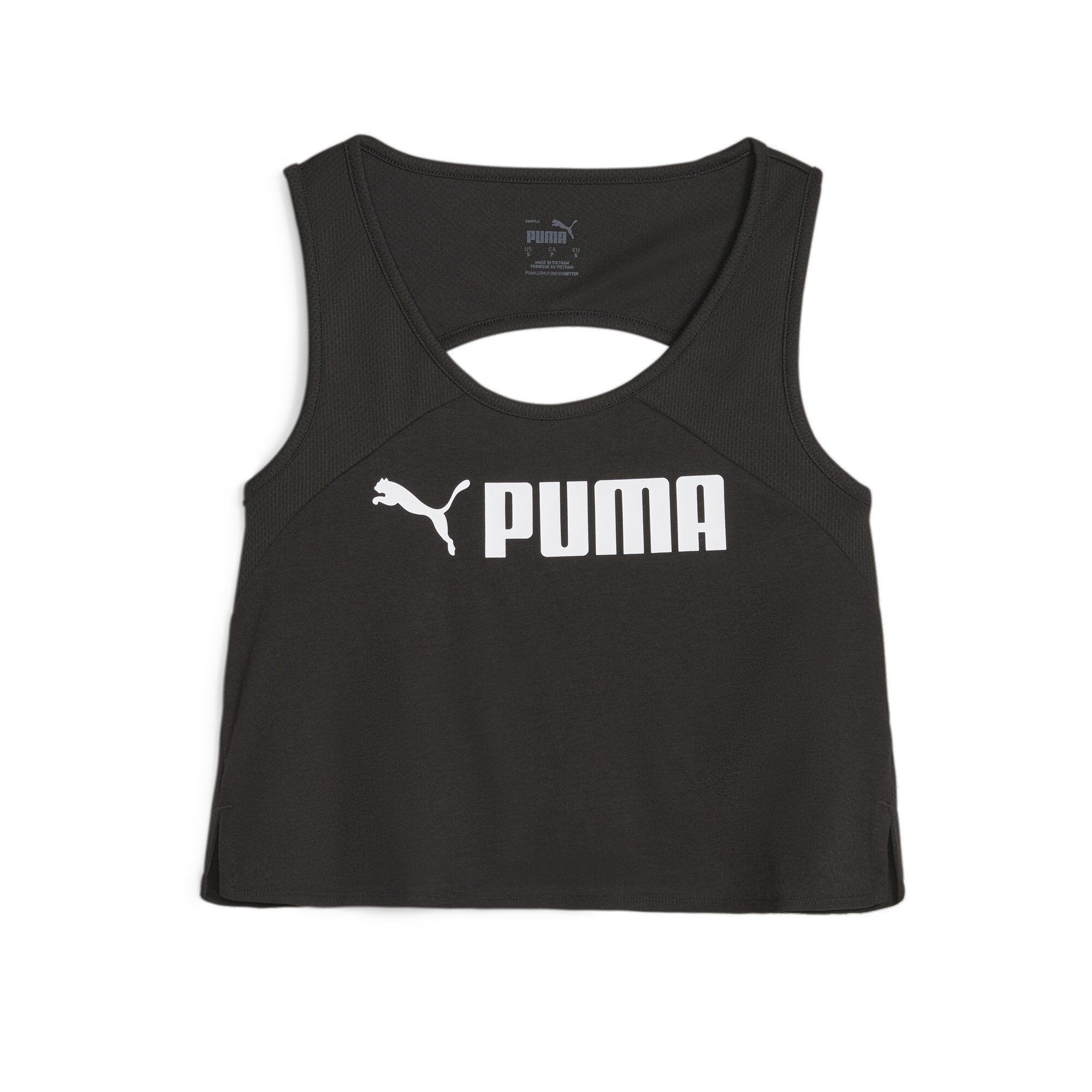 Women's PUMA Fit Training Skimmer Tank Top In Black, Size Medium, Polyester