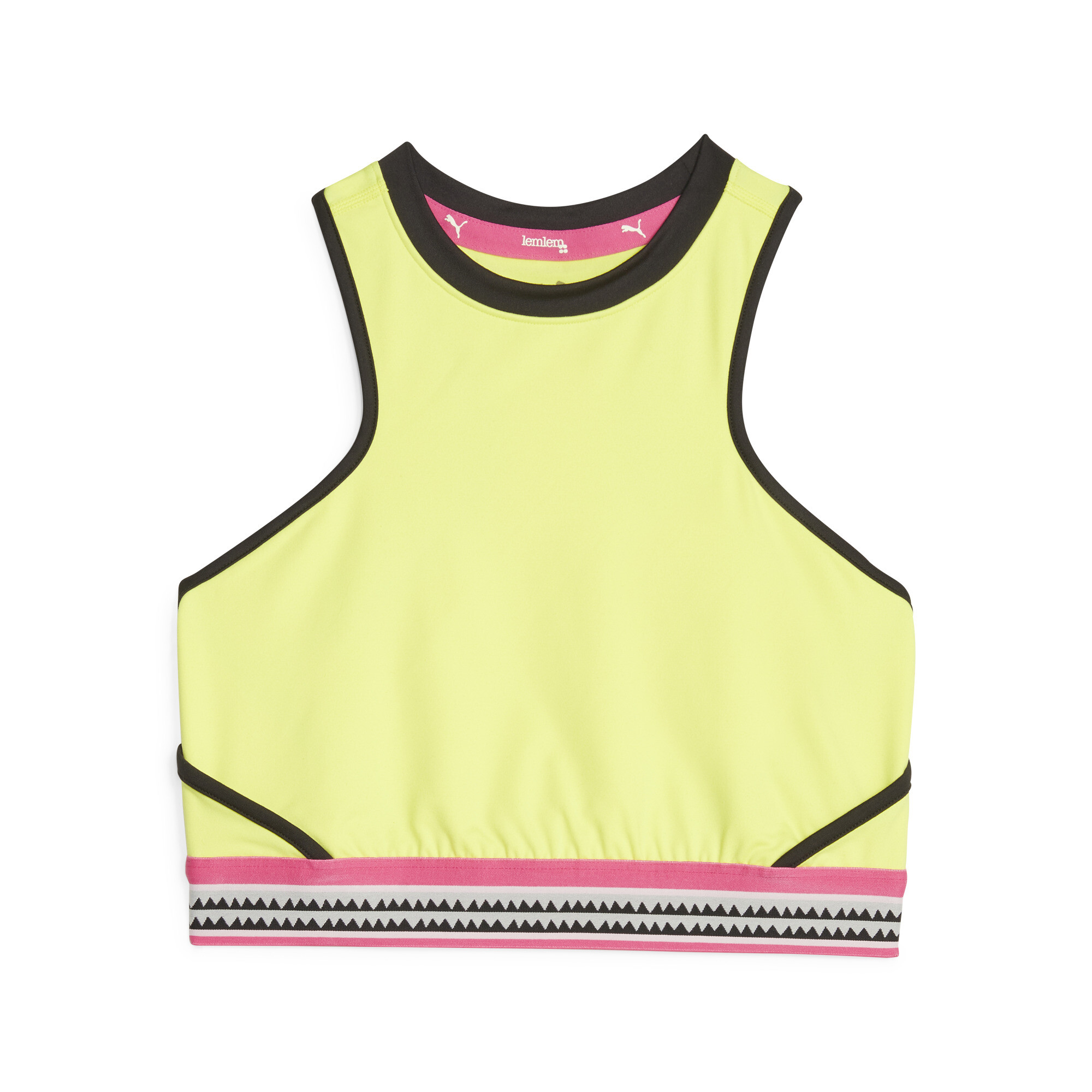 Women's PUMA X Lemlem Cropped Training Tank Top Women In Yellow, Size Small