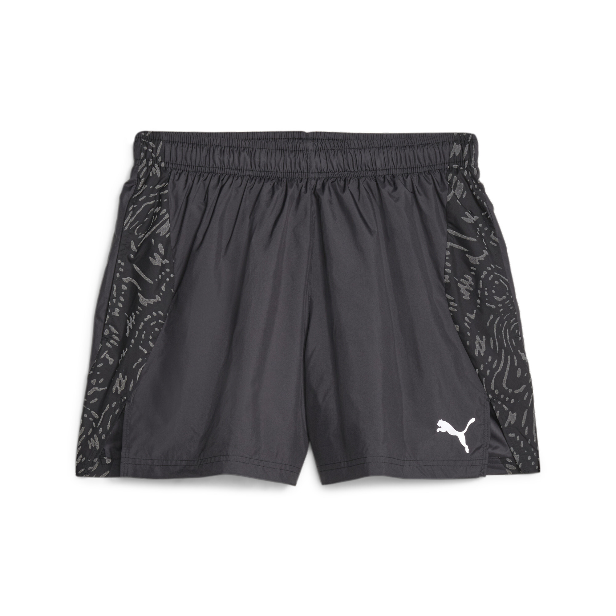 Men's RUN PUMA 5 Running Shorts In Black, Size 2XL