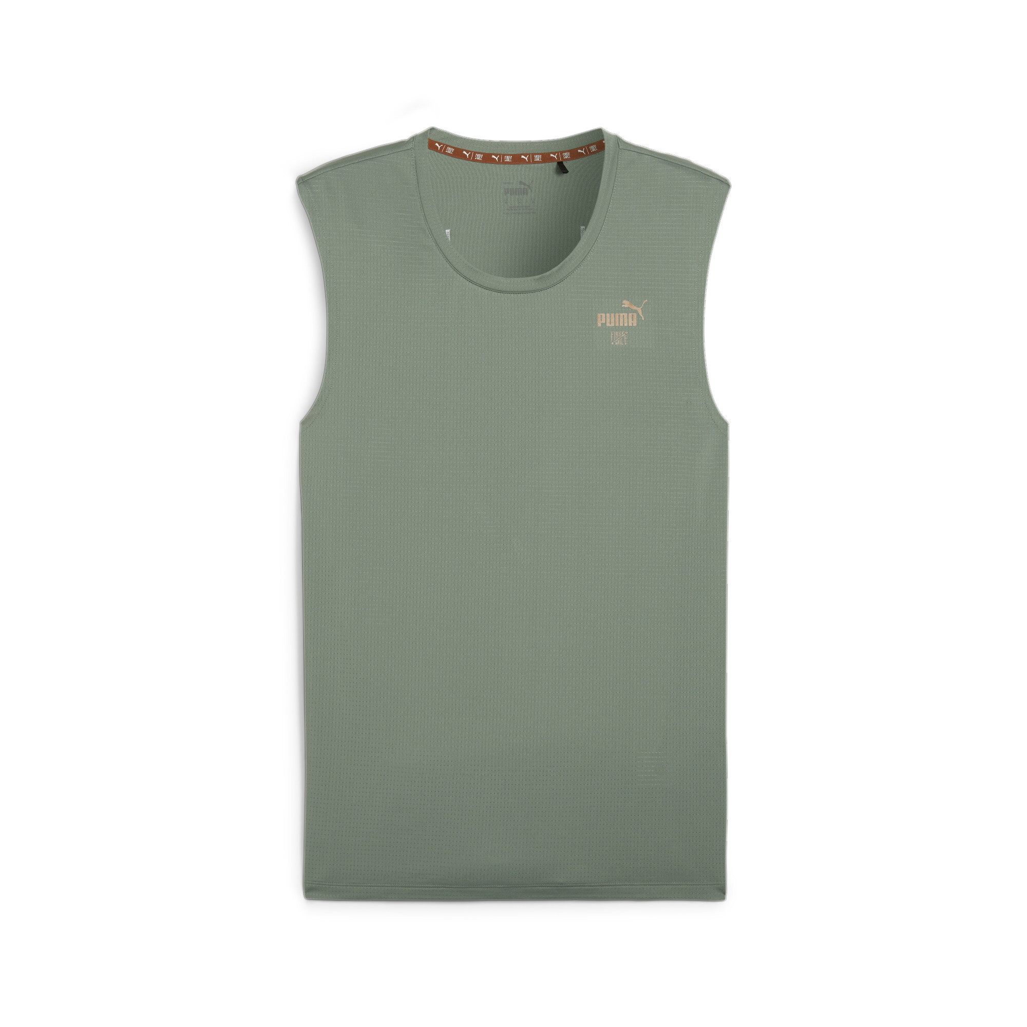 Men's PUMA X First Mile Running Tank In Green, Size Large, Polyester