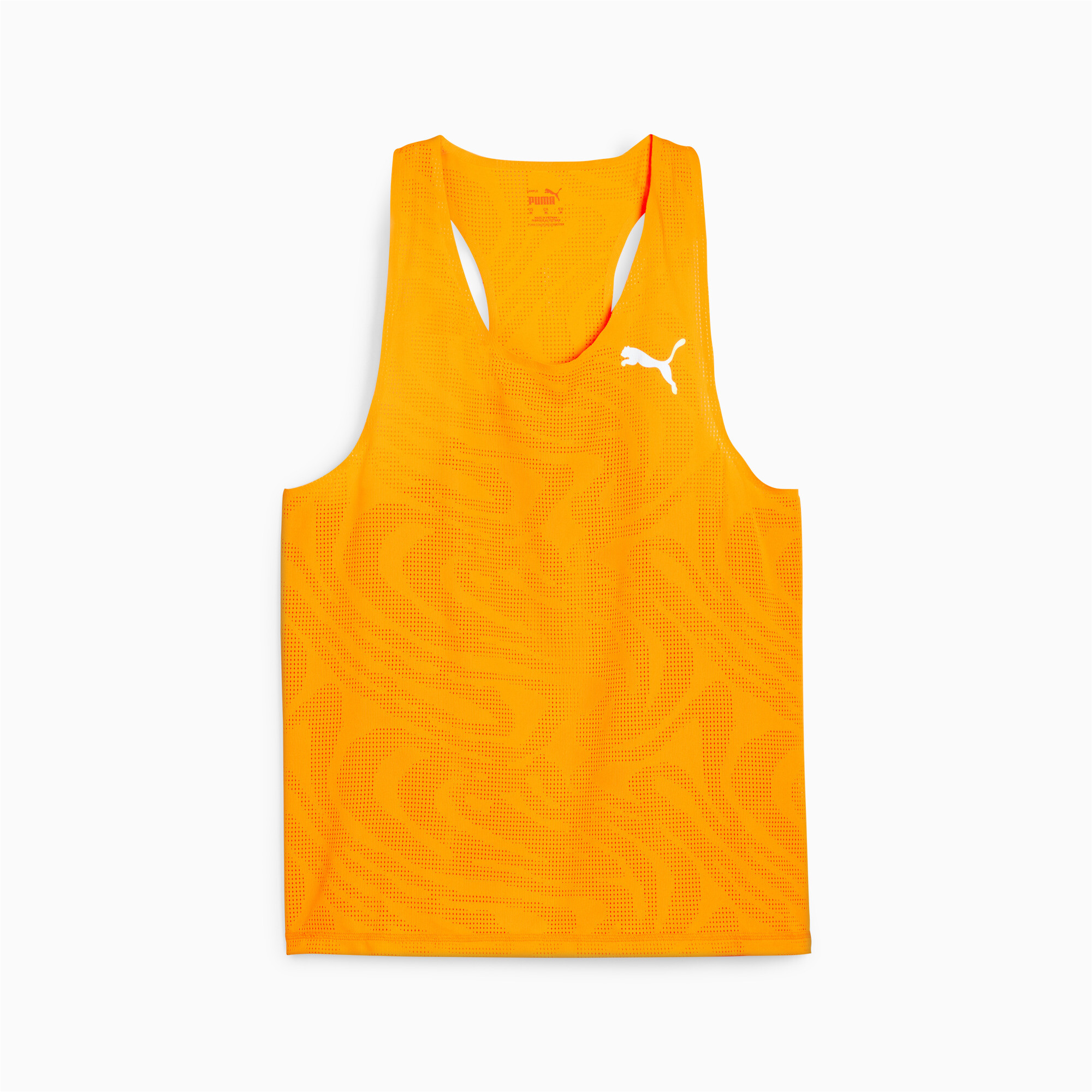 Men's PUMA RUN ULTRASPUN Running Singlet In Orange, Size XL, Polyester