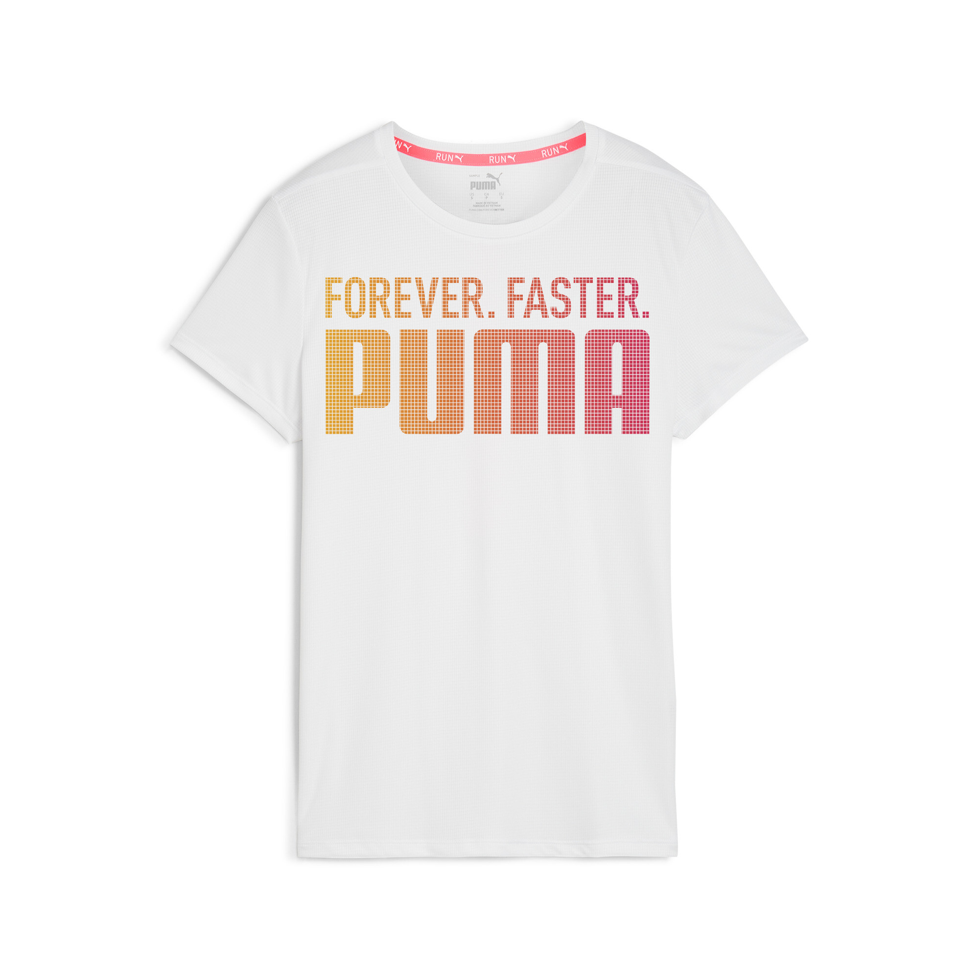 Women's PUMA RUN Fav Graphic T-Shirt Women In White, Size XL, Polyester