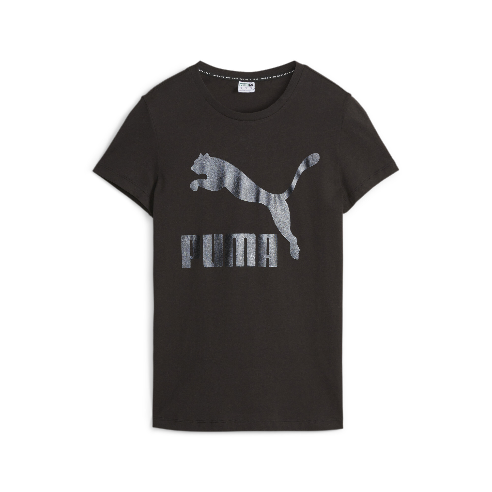 Women's PUMA Classics Logo T-Shirt In Black, Size XS