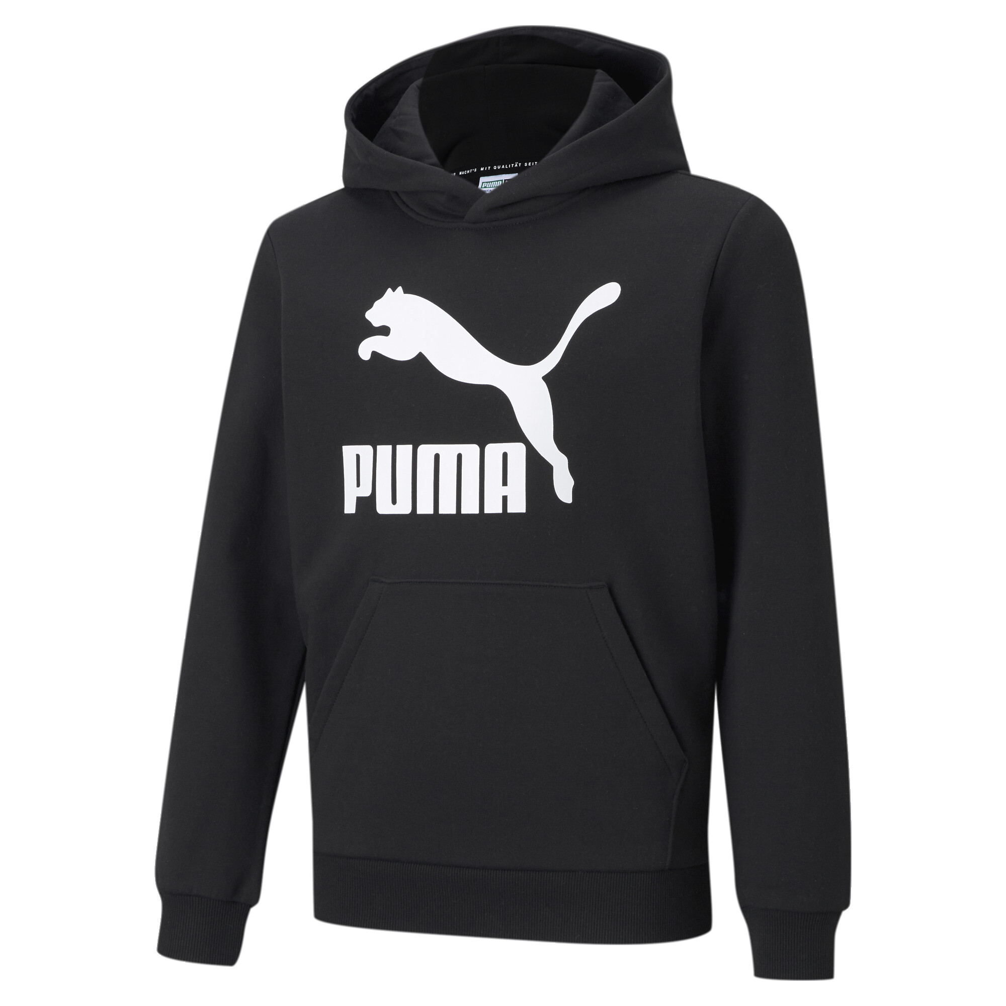 PUMA Classics Logo Hoodie In 10 - Black, Size 5-6 Youth