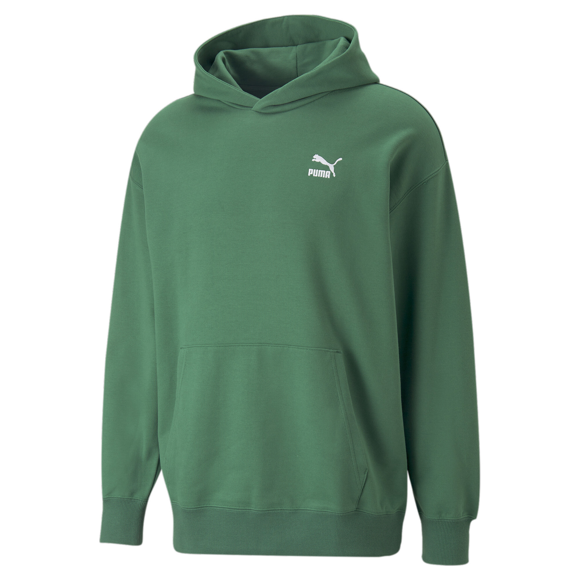 Men's PUMA Classics Relaxed Hoodie Men In 40 - Green, Size Small