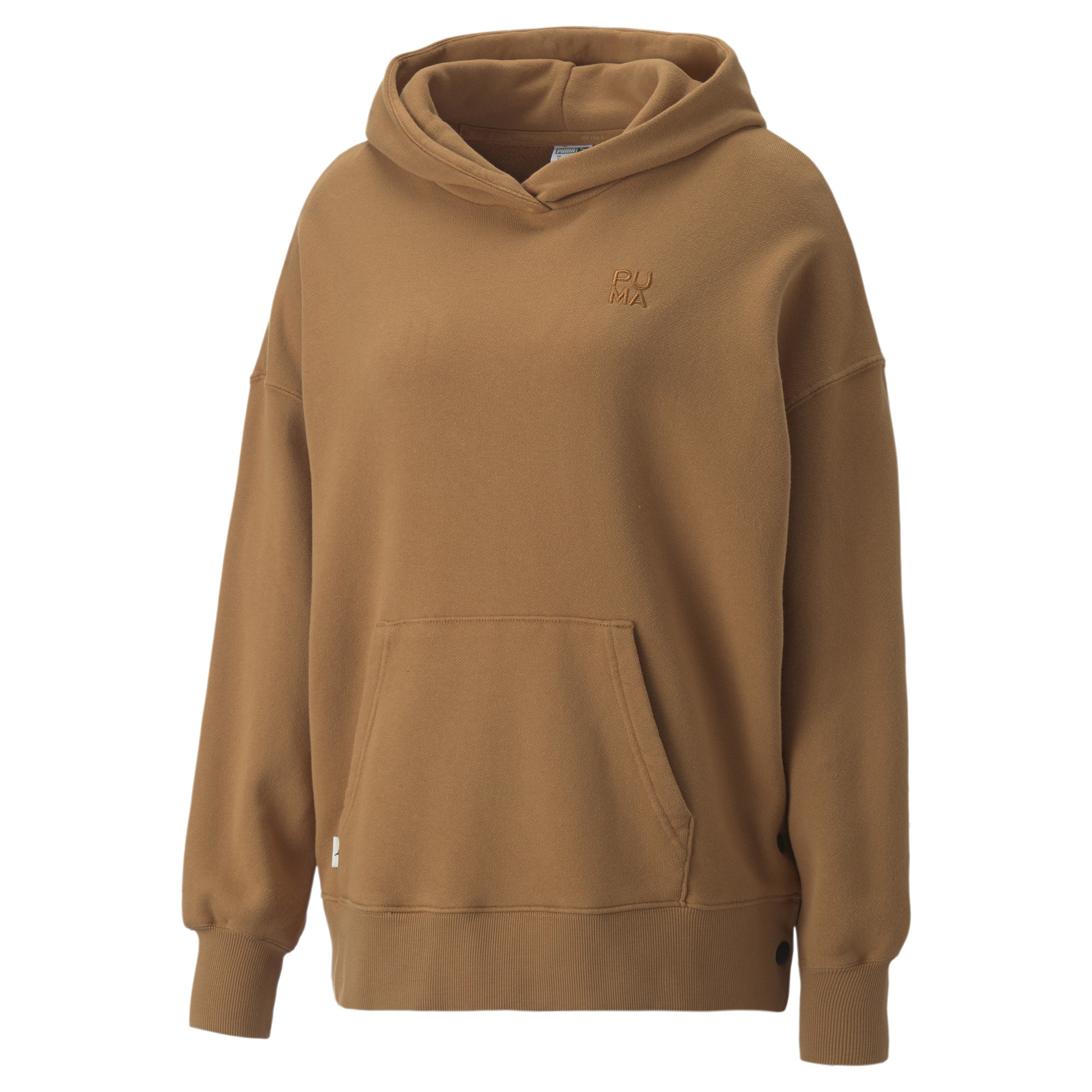 Women's PUMA Infuse Oversized Hoodie Women In Brown, Size Small