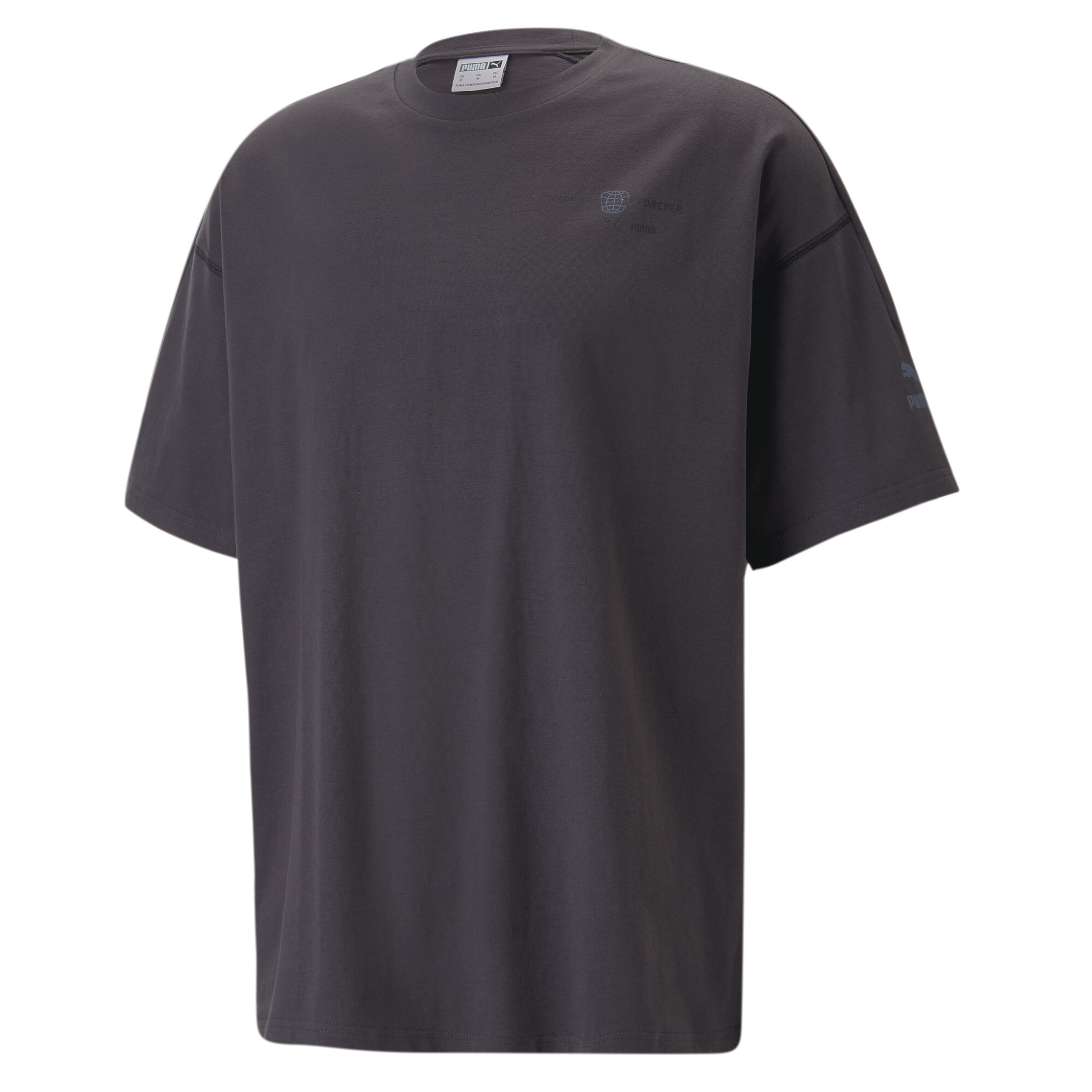 Men's PUMA Classics RE:ESCAPE T-Shirt Men In Gray, Size XL