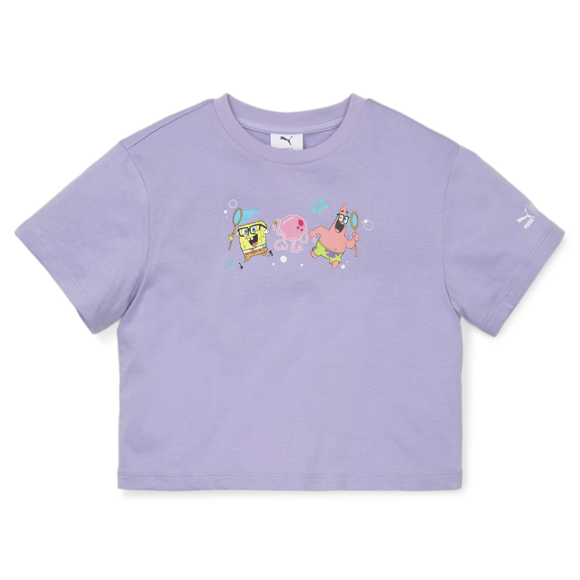 PUMA X SPONGEBOB T-Shirt Kids In Purple, Size 7-8 Youth