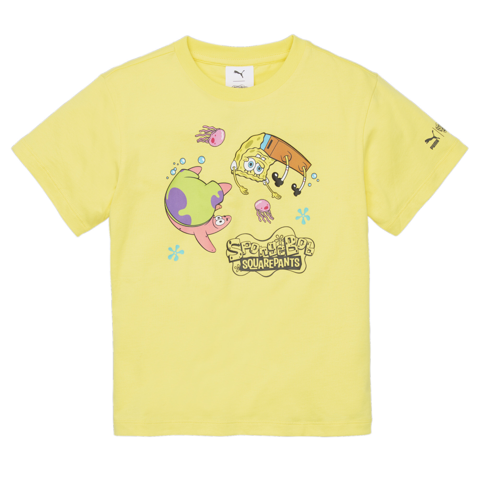 PUMA X SPONGEBOB T-Shirt Kids In Yellow, Size 3-4 Youth