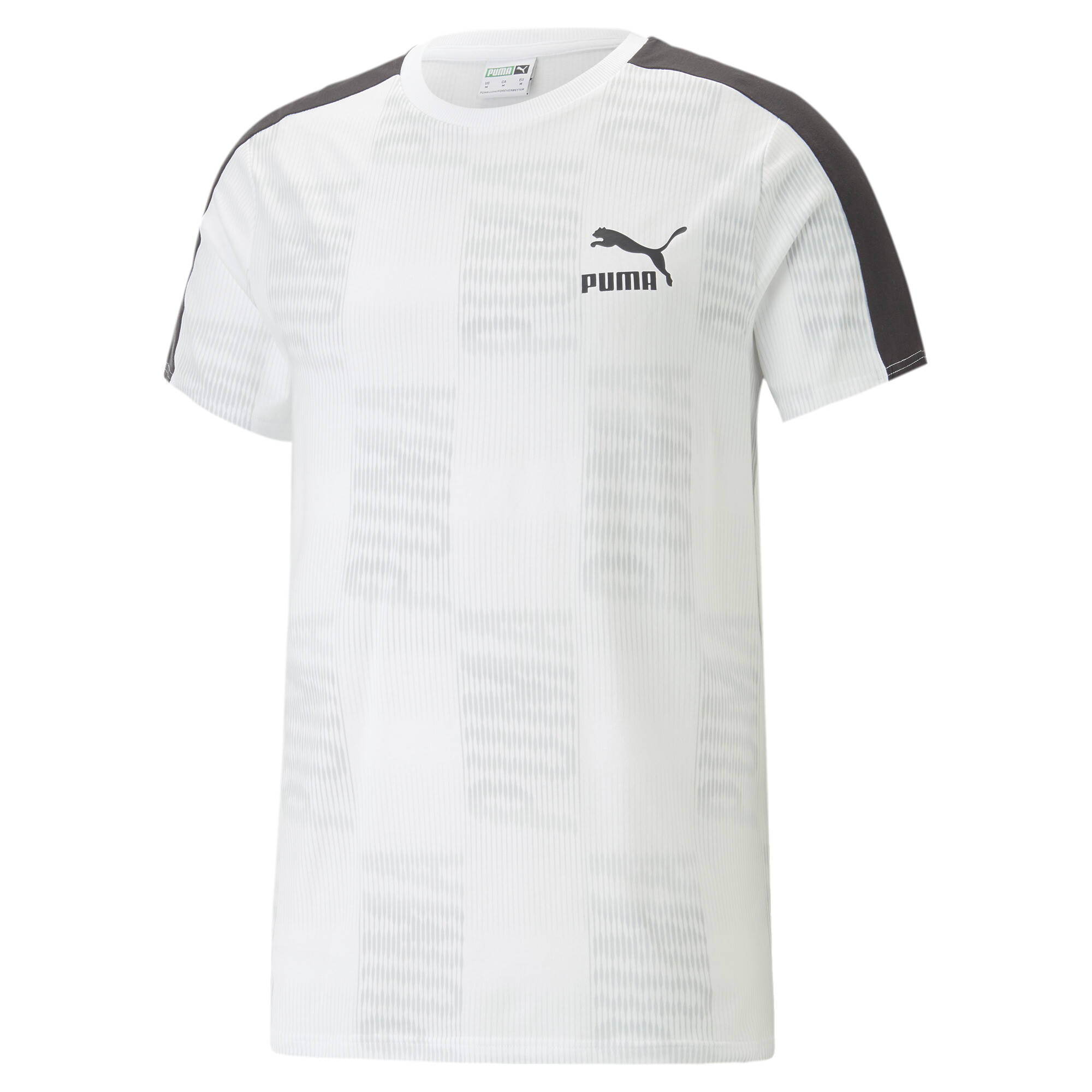 Men's PUMA T7 Sport T-Shirt Men In White, Size XS, Cotton