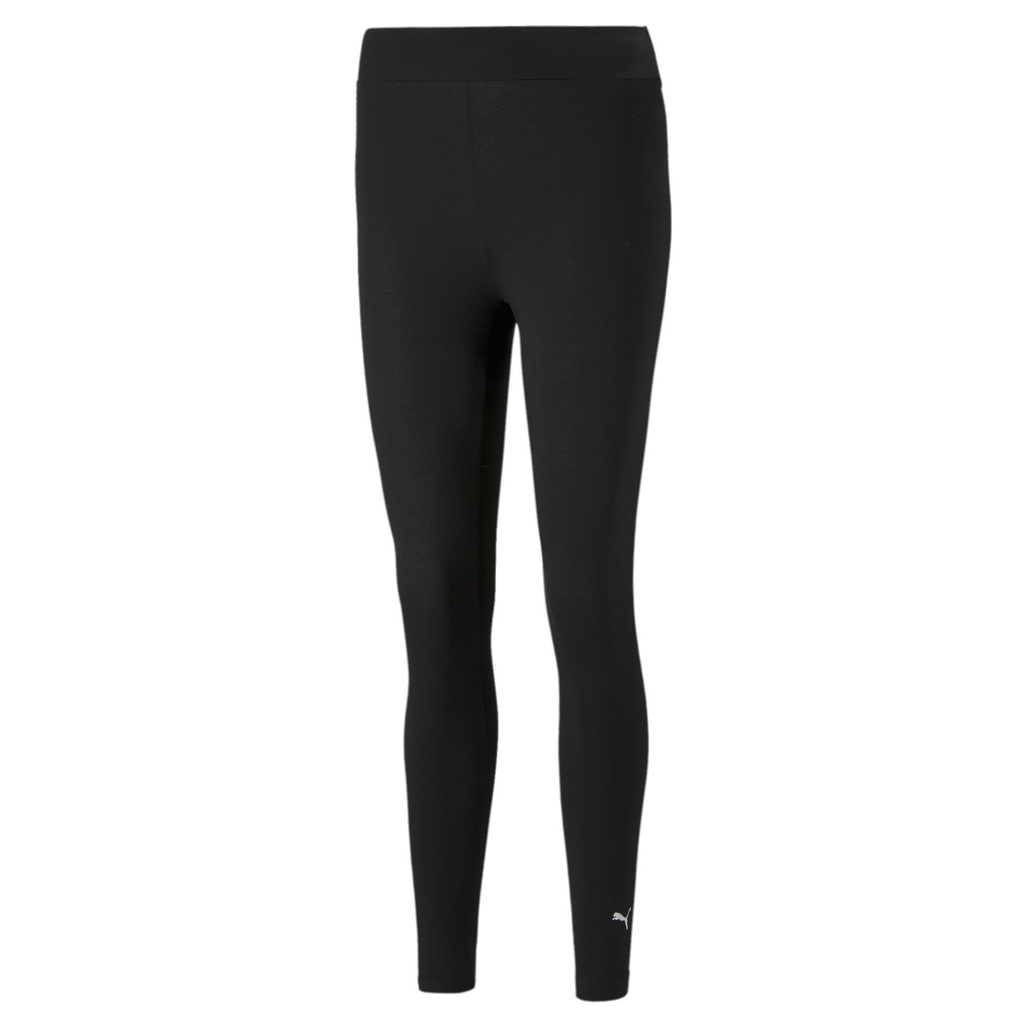 Women's PUMA Essentials Logo Leggings in Black, Size XS