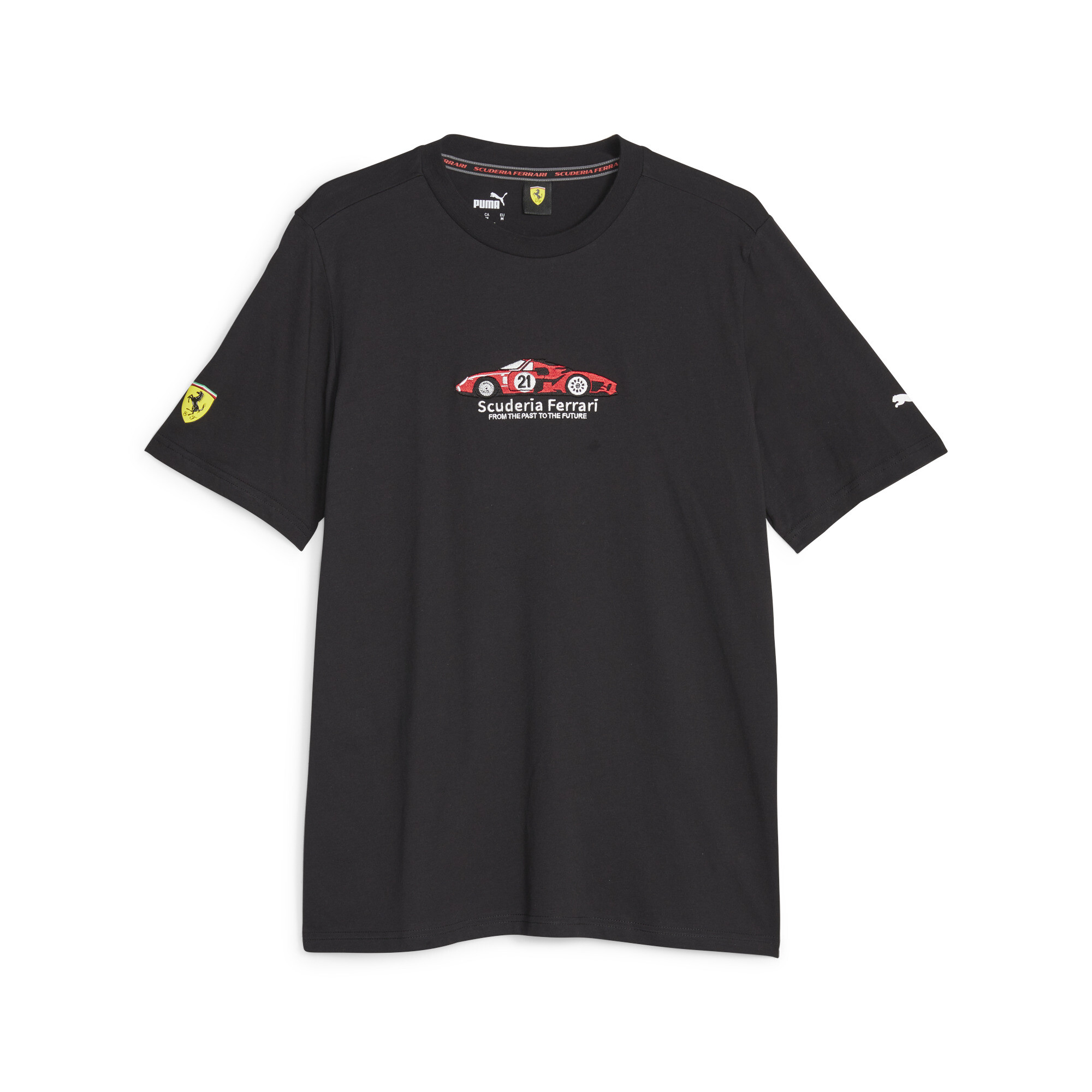 Men's PUMA Scuderia Ferrari Race Motorsport T-Shirt In Black, Size Medium