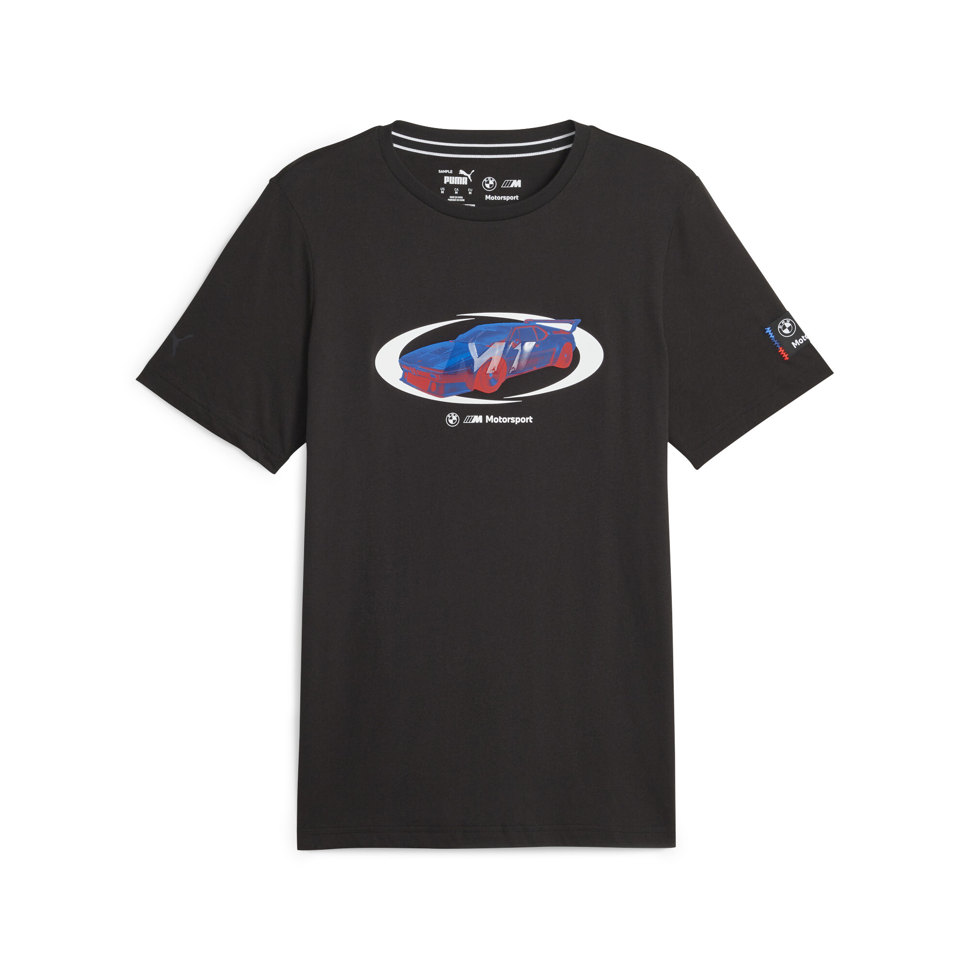 Men's PUMA BMW M Motorsport Statement Car T-Shirt In Black, Size Small, Cotton