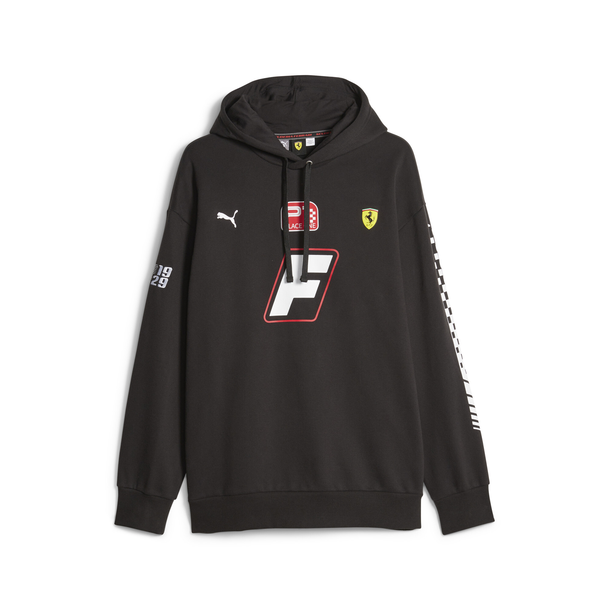 Men's PUMA Scuderia Ferrari Race Garage Crew Hoodie In Black, Size Small