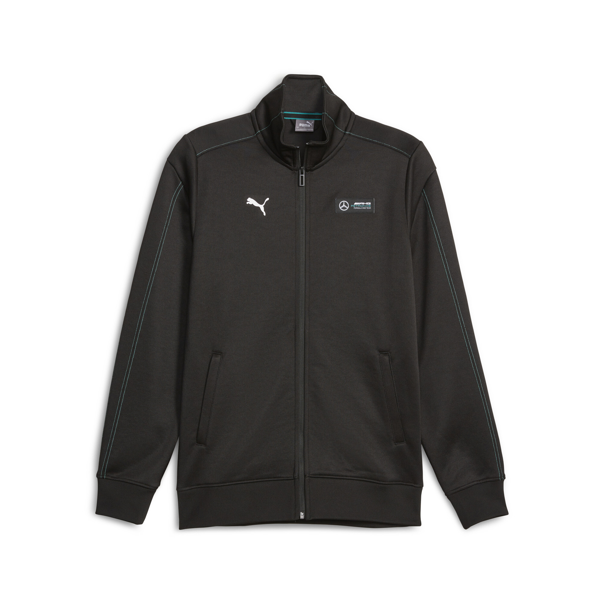 Men's PUMA Mercedes-AMG PETRONAS MT7 Motorsport Track Jacket In Black, Size XS